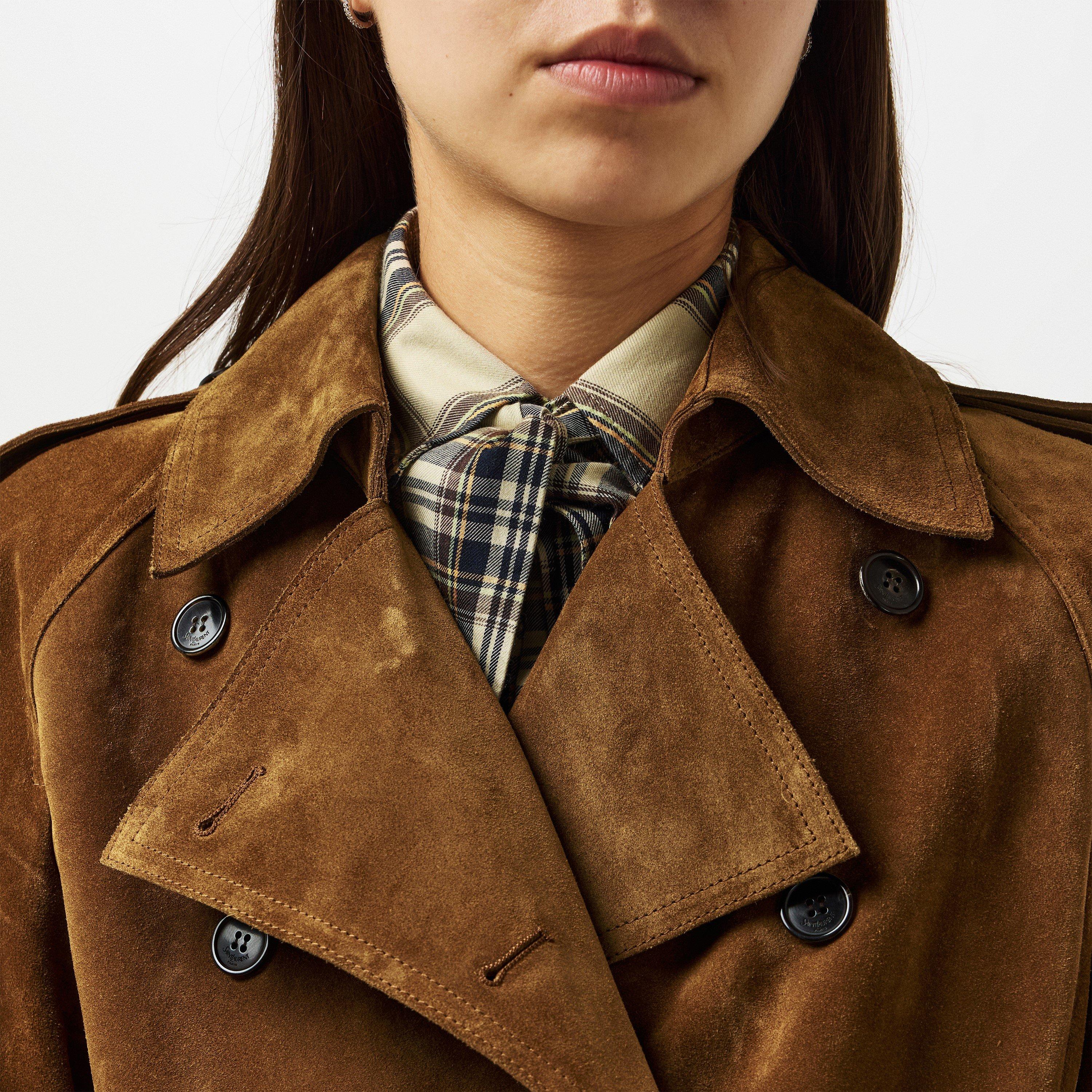 Noix - Saint Laurent - Women's Structured Belted Trench Coat - 5