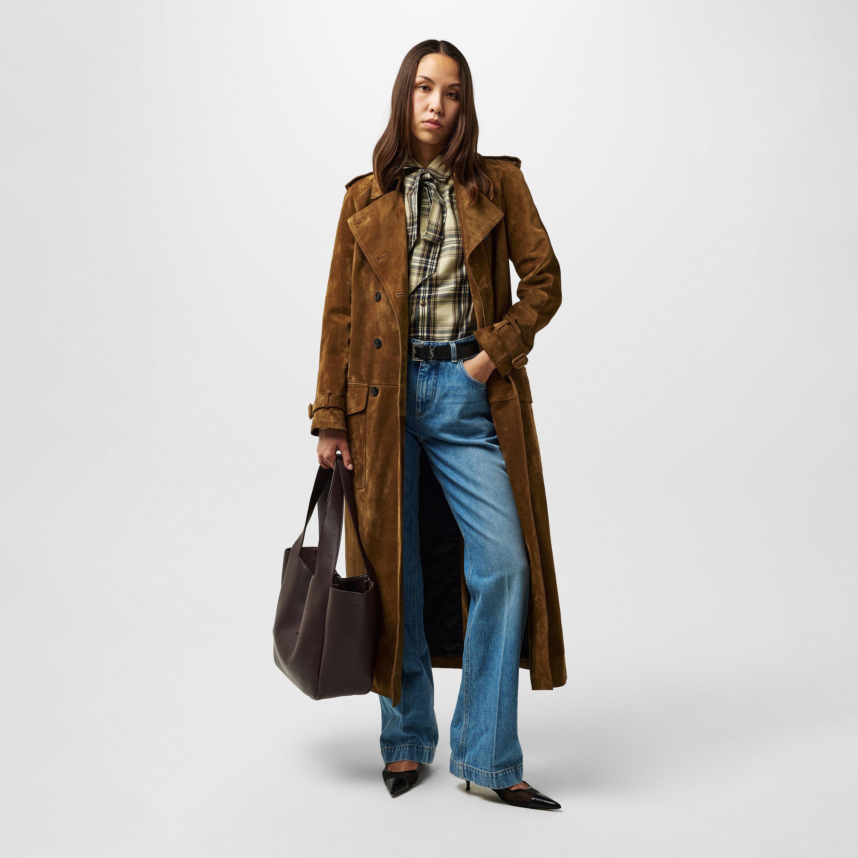 Noix - Saint Laurent - Women's Structured Belted Trench Coat - 6