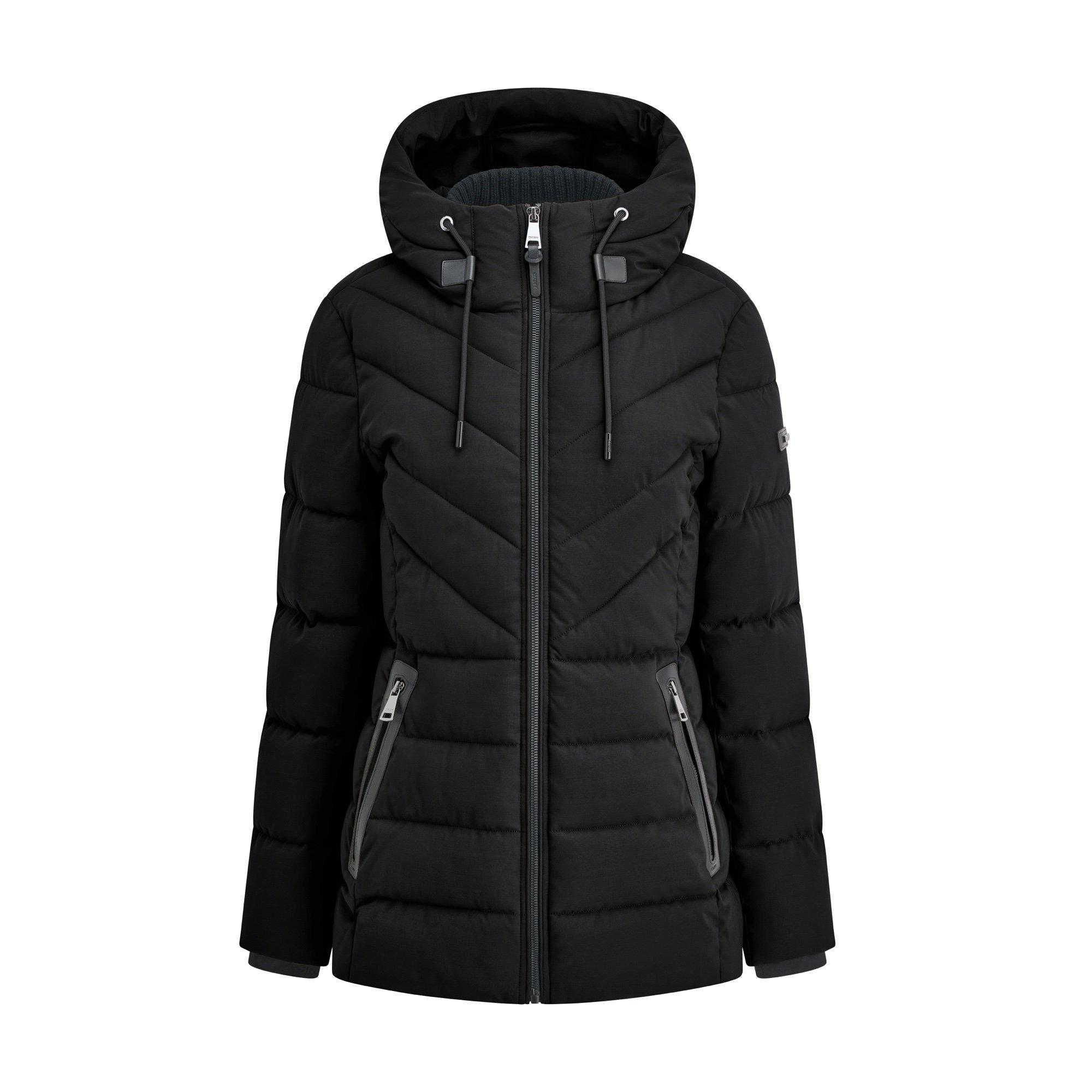 Black - DKNY - Women's Belted Short Quilted Jacket - 1