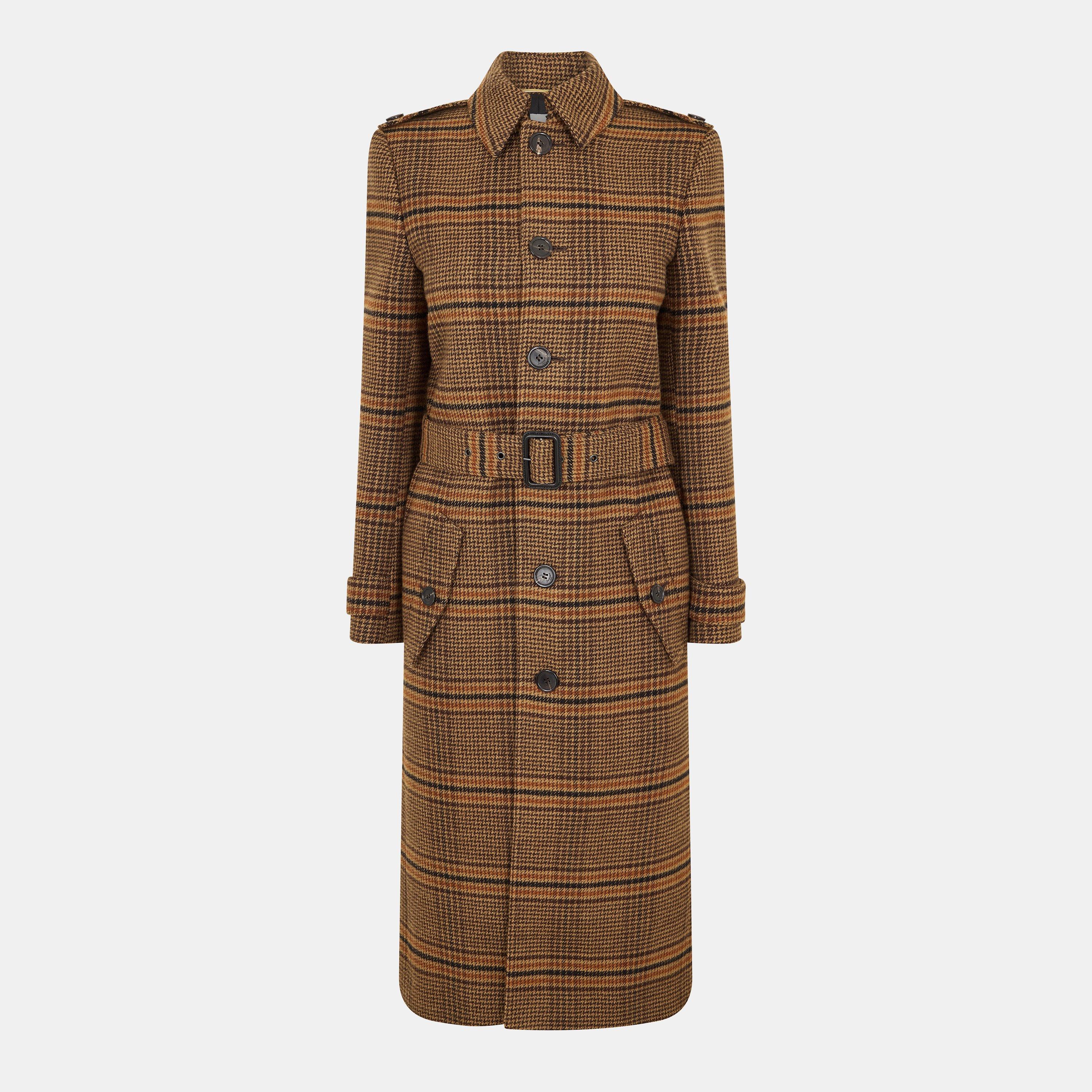 Saint Laurent Women's Tailored Trench Coat - Marron - Size 10 (38)