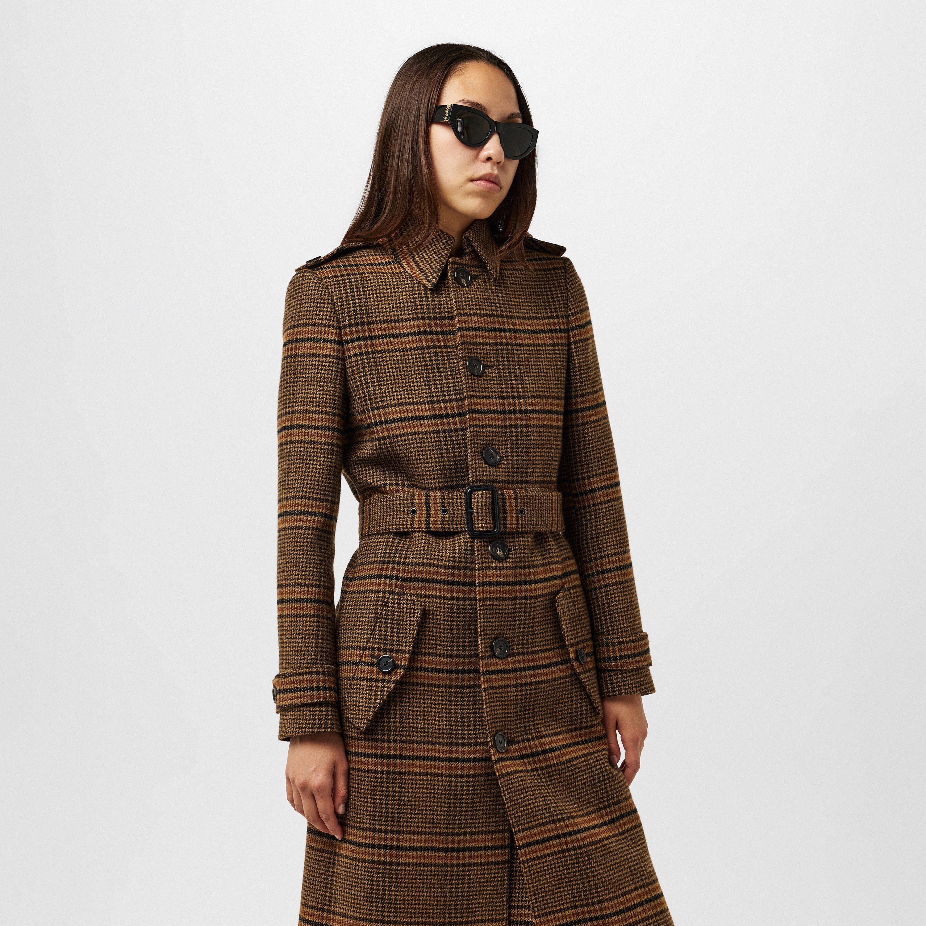 Marron - Saint Laurent - Women's  Tailored Trench Coat - 3