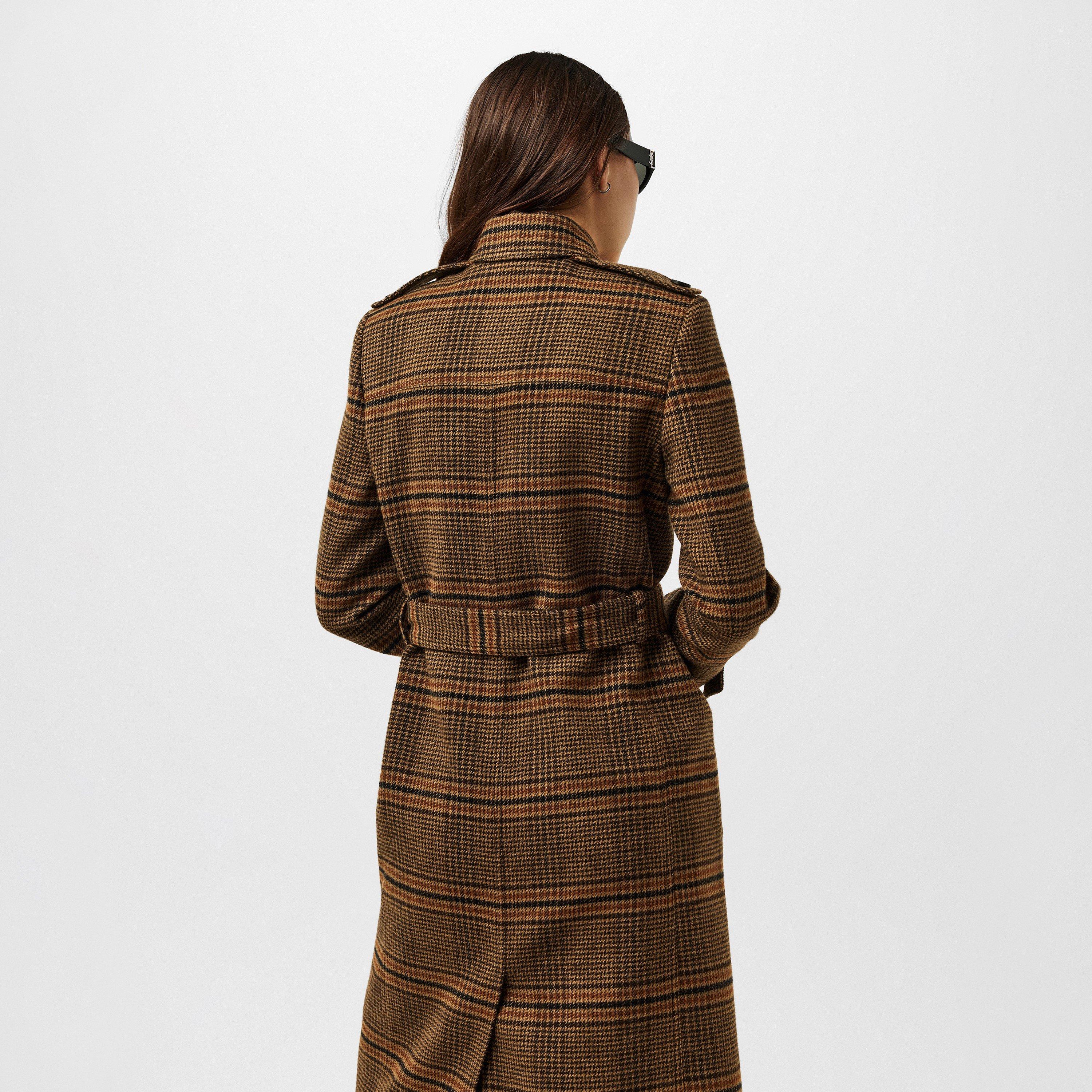 Marron - Saint Laurent - Women's  Tailored Trench Coat - 4