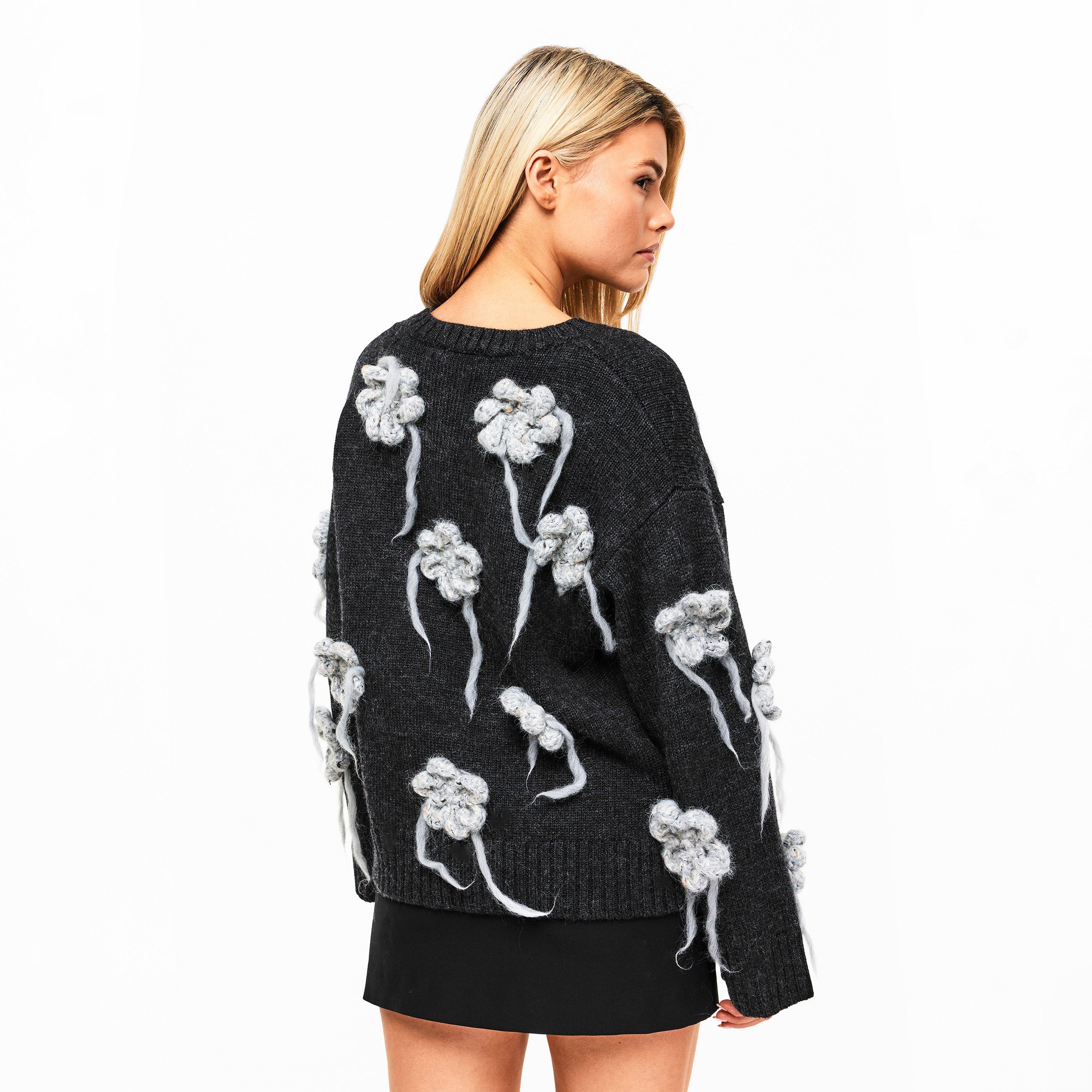 Phantom - Ganni - Women's Flwr Crochet Crew Sweatshirt - 4