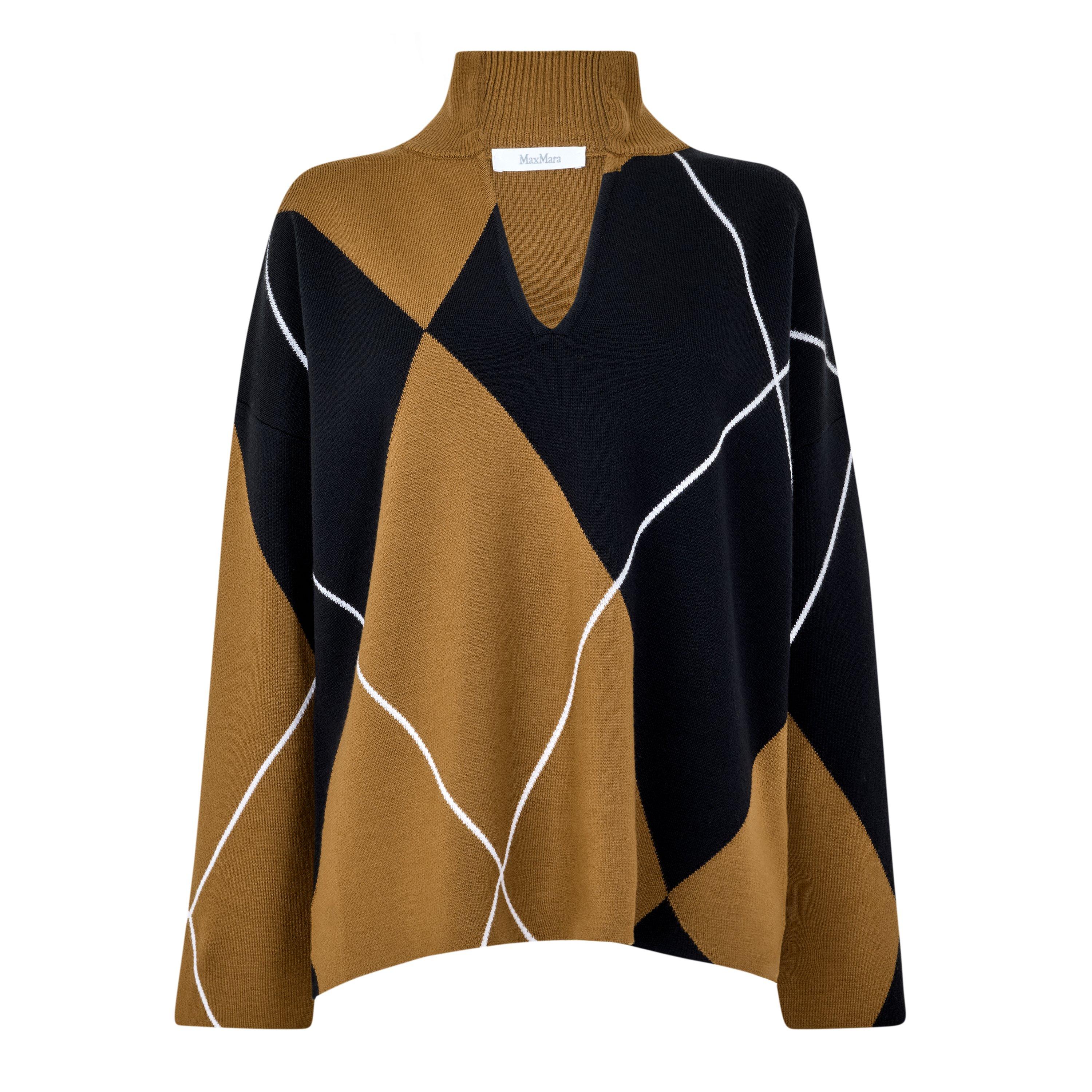 Max Mara Women's Multicoloured Argyle Virgin Wool Sweater UK Size 14 - Mytheresa - Image 3
