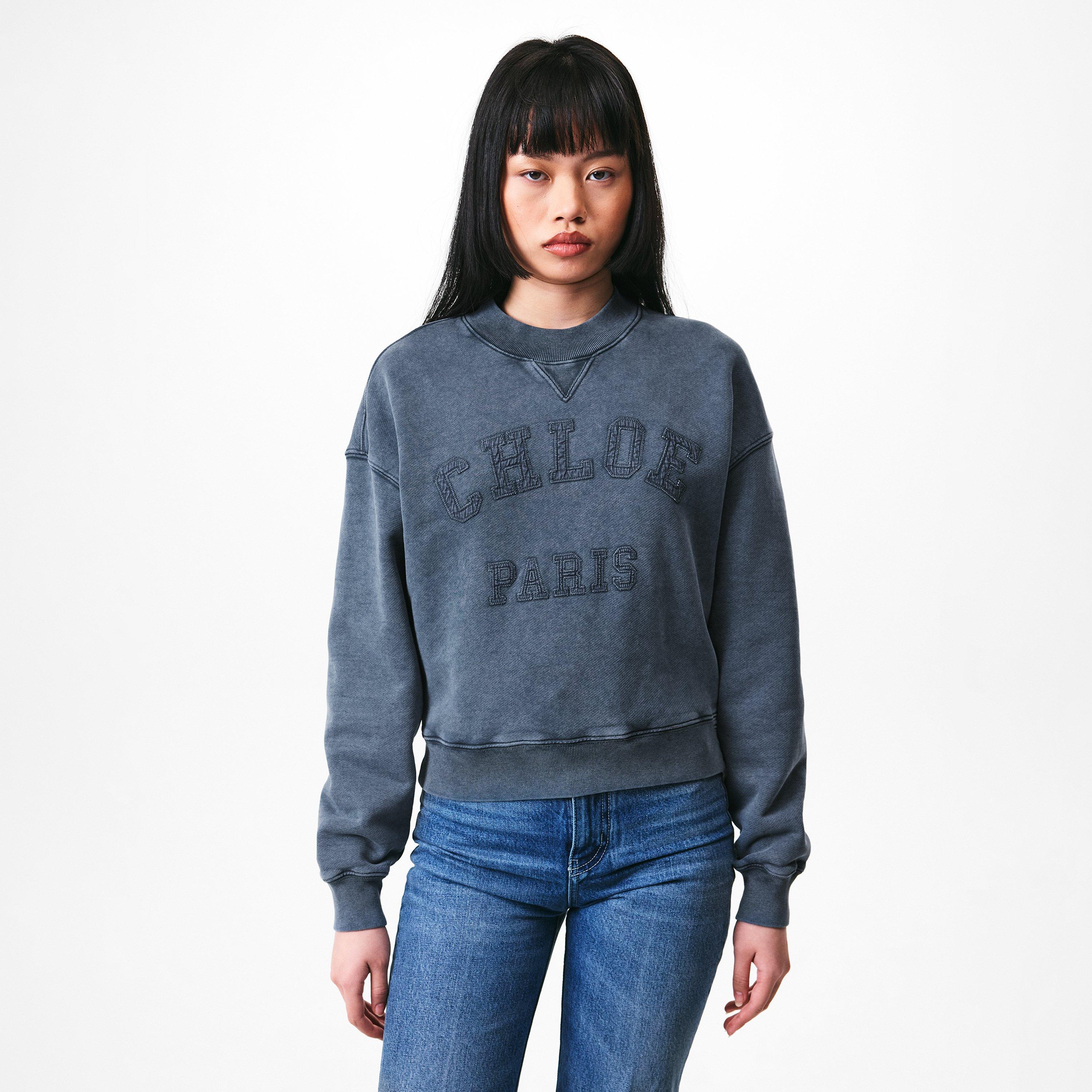 Tornado Blue - Chloe - Logo Embroidered Sweater - 3