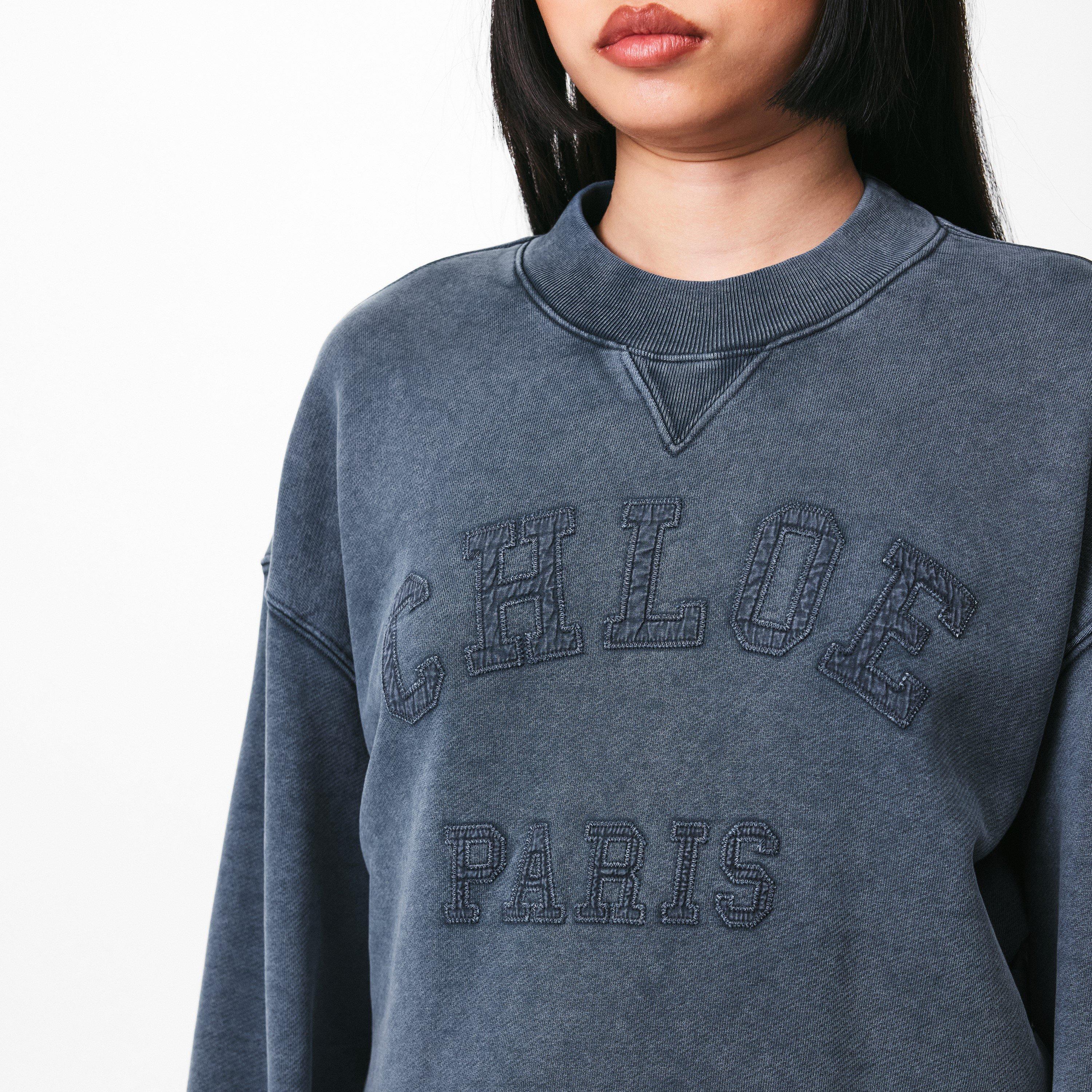 Tornado Blue - Chloe - Logo Embroidered Sweater - 5