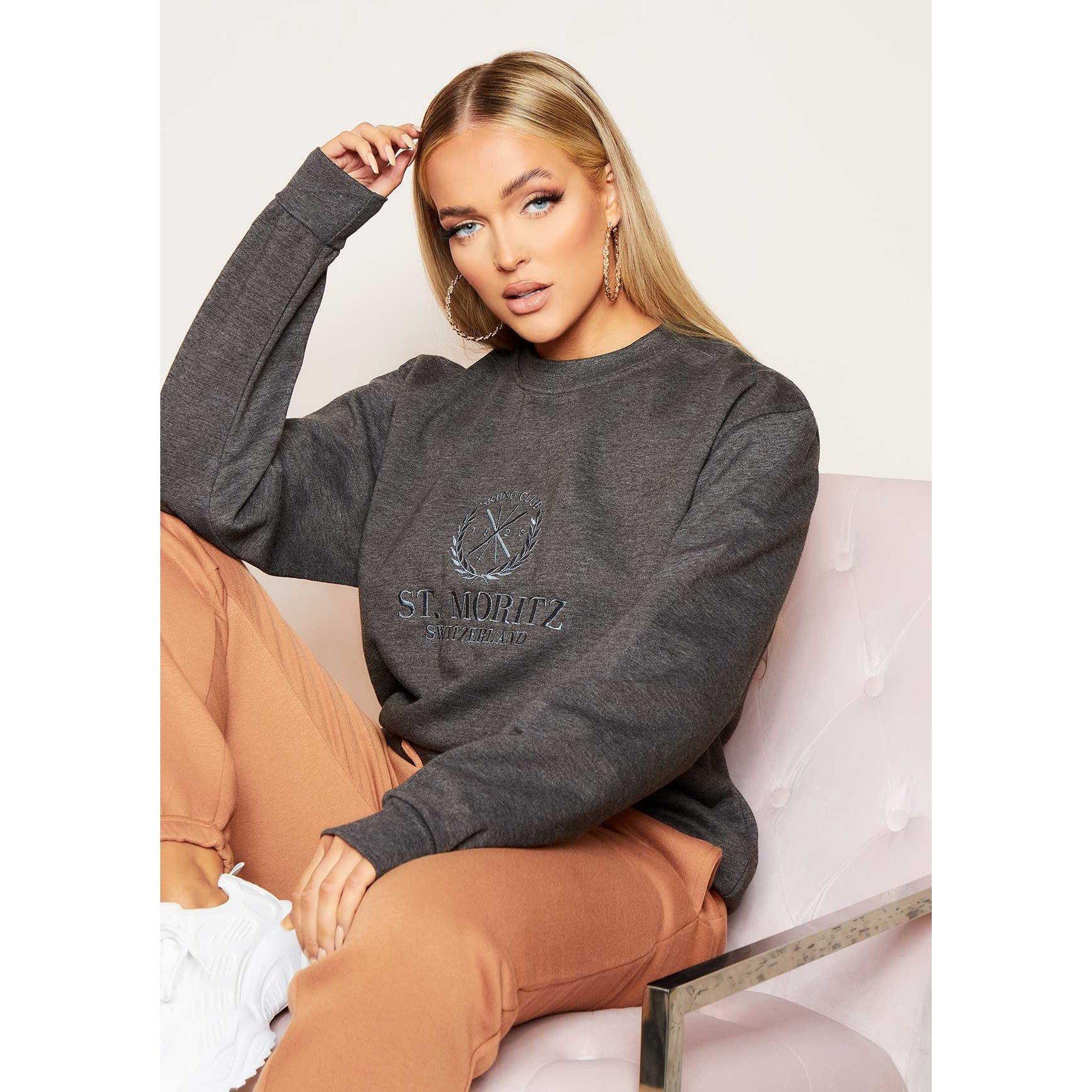 Missy Empire Moritz Slogan Oversized Sweatshirt