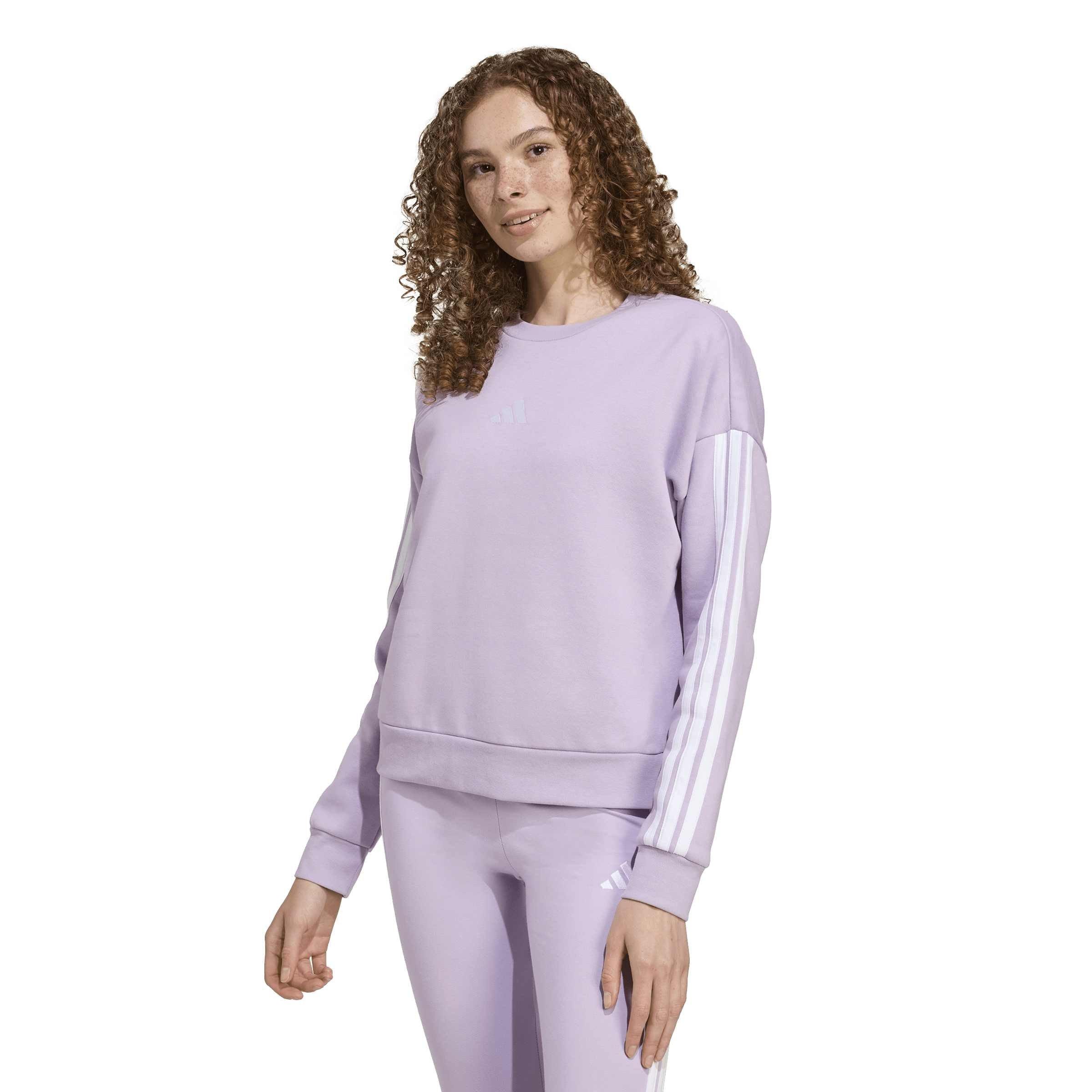 Powder Plum - adidas - Adidas W 3S Fl Swt Ld99 - 2