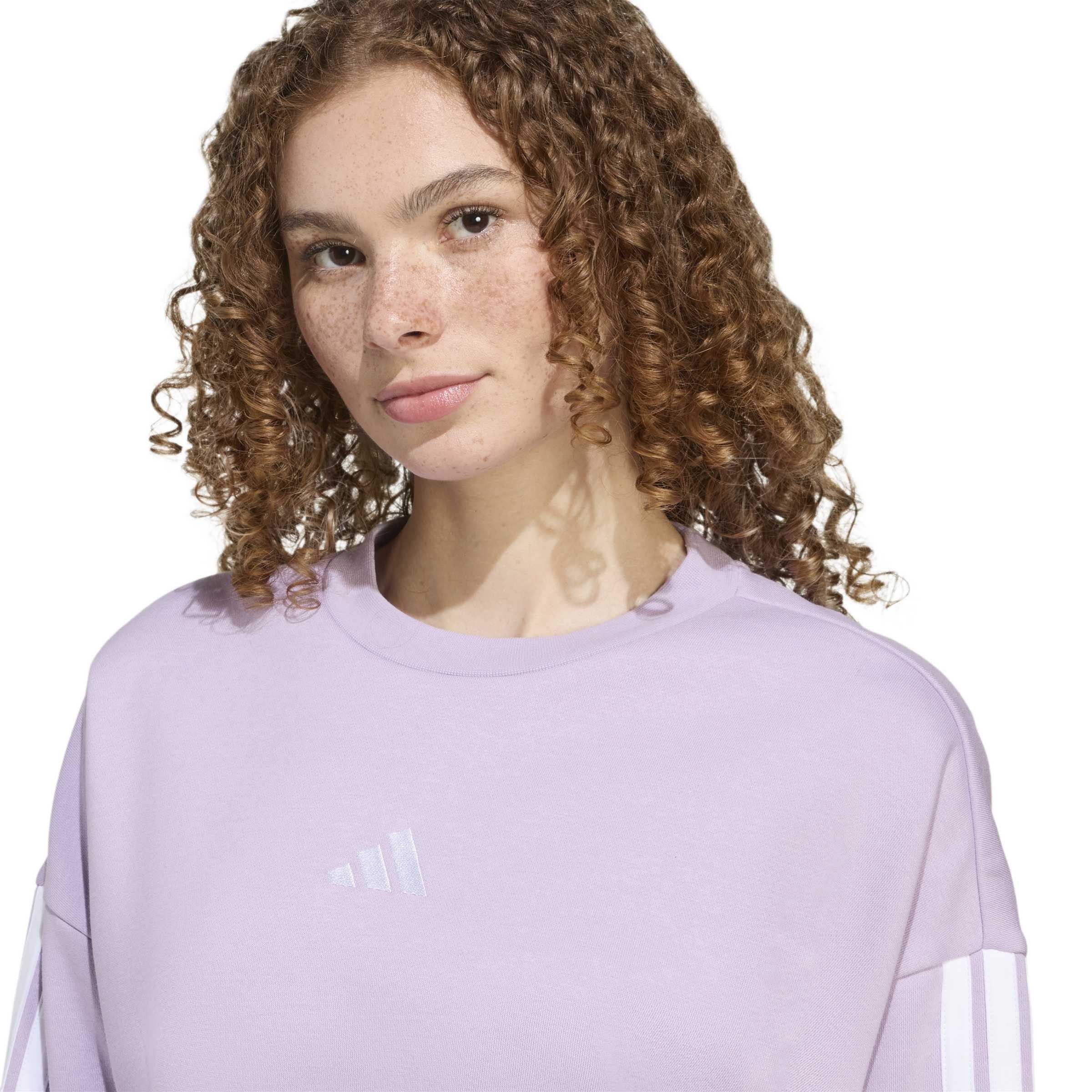 Powder Plum - adidas - Adidas W 3S Fl Swt Ld99 - 4