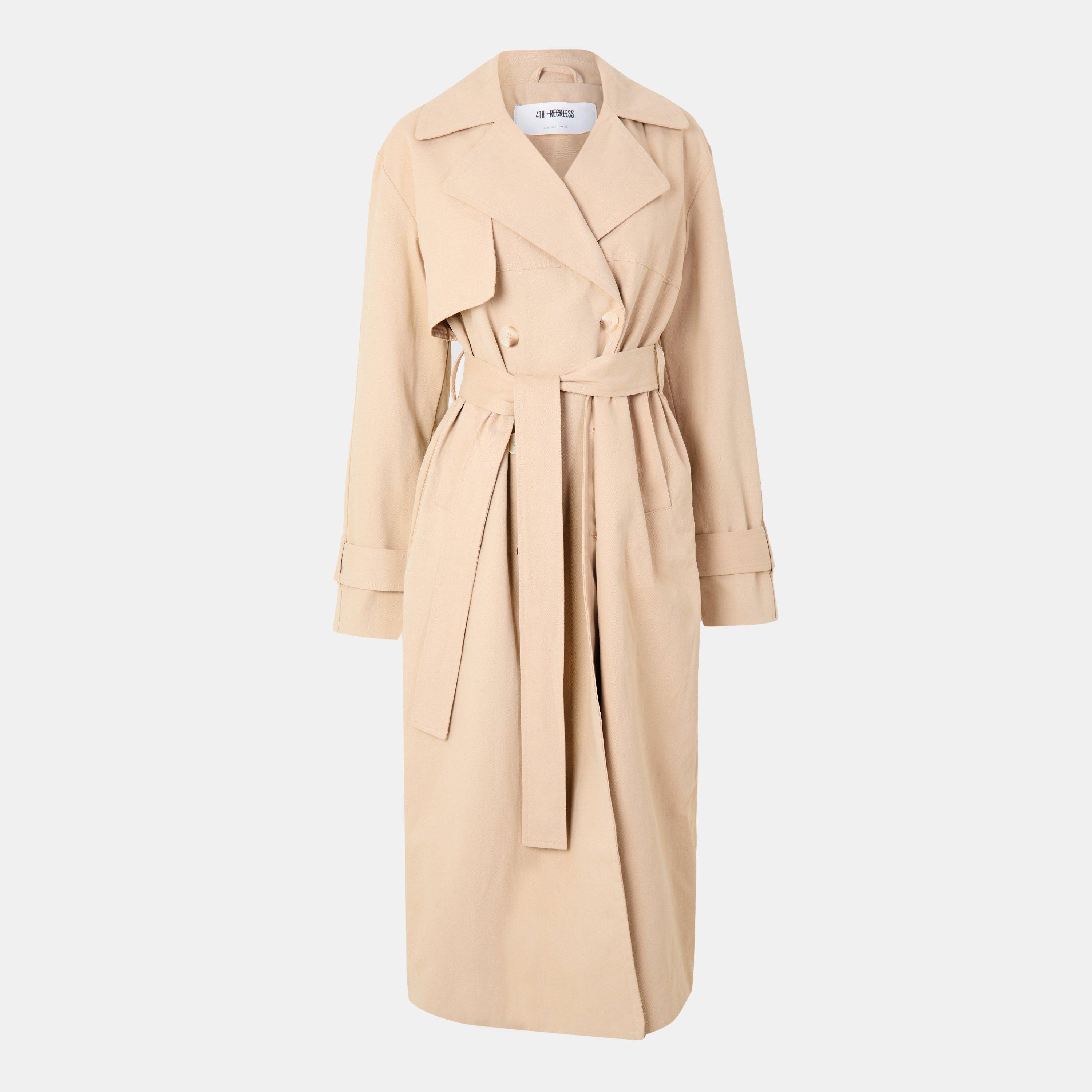 4Th And Reckless Women's Tailored Trench Coat - Beige - 14 (L)