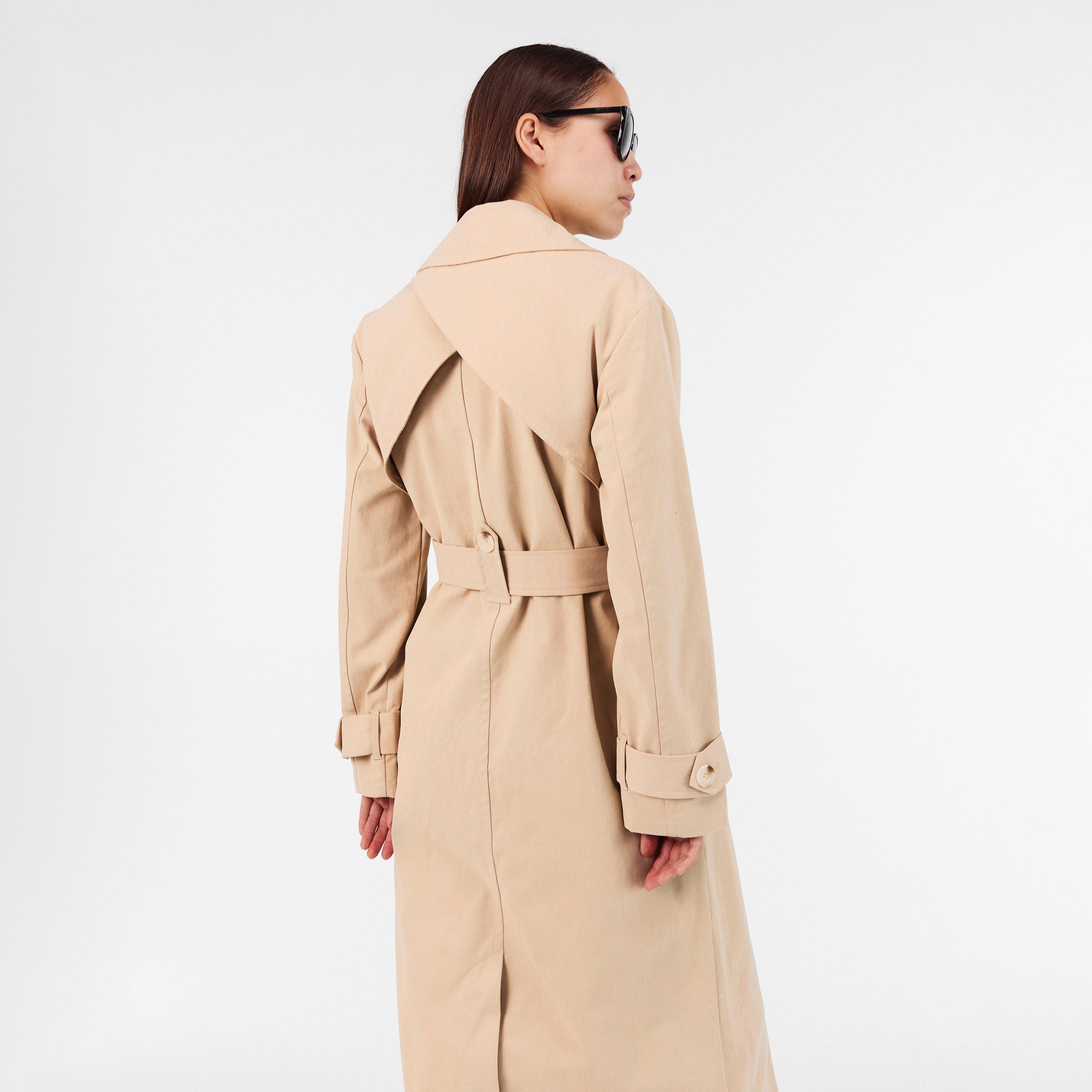 Beige - 4th and Reckless - Women's Tailored Trench Coat - 4