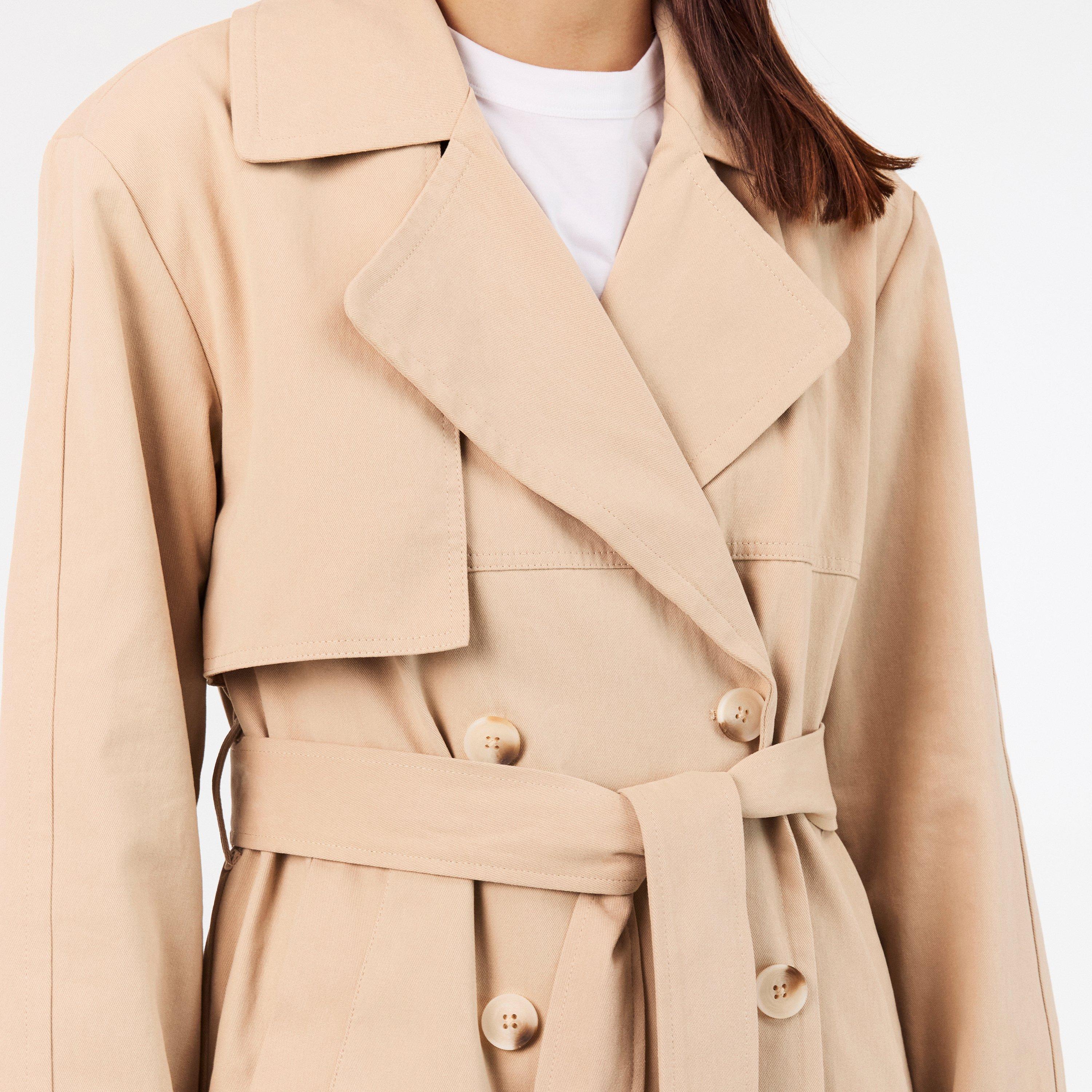 Beige - 4th and Reckless - Women's Tailored Trench Coat - 5