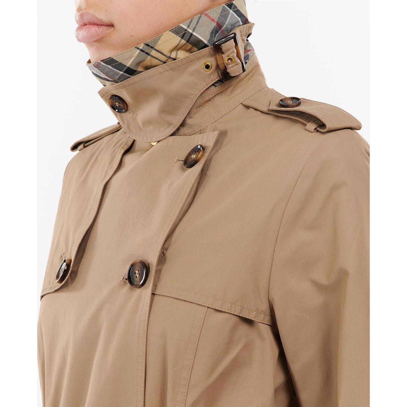Camel 2 - Barbour - Women's Beal Water Resistant Cotton Slim Fit Trench Coat - 6