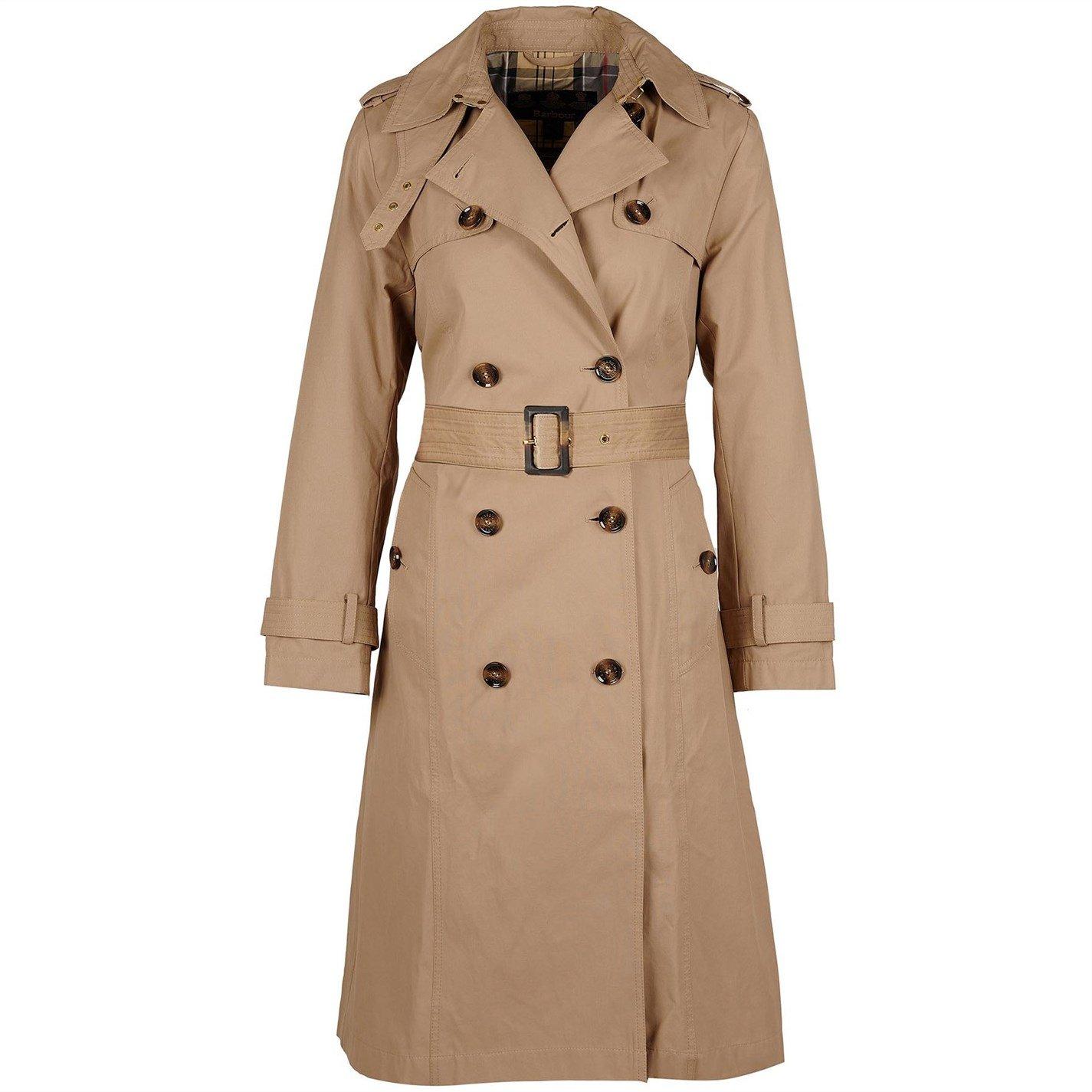 Camel 2 - Barbour - Women's Beal Water Resistant Cotton Slim Fit Trench Coat - 7
