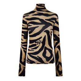 Off White Women's Zebra Turtleneck Sweater