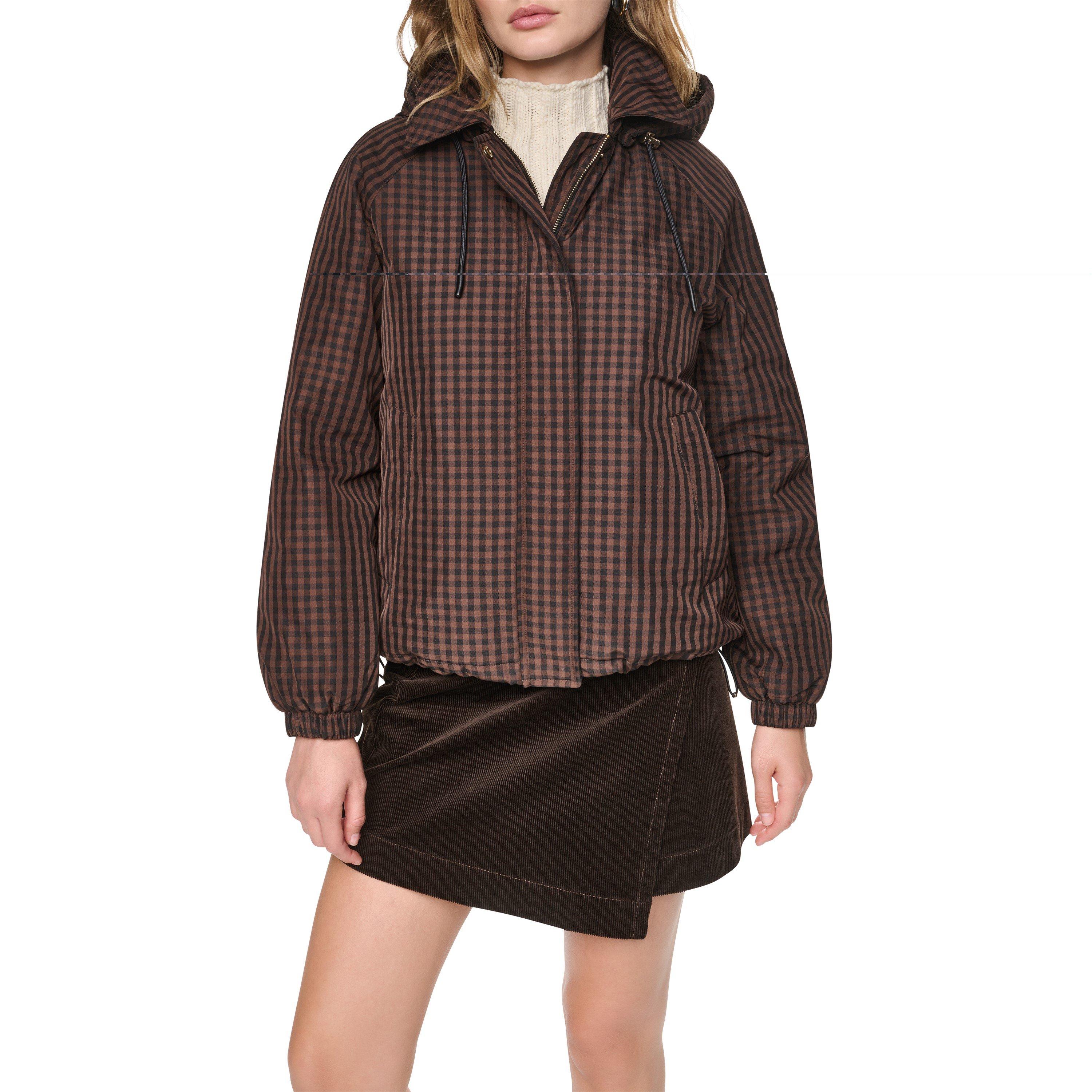 Brown Check - DKNY - Women's B62 DKNY Outerwear Water-Resistant Rain Jacket - 2
