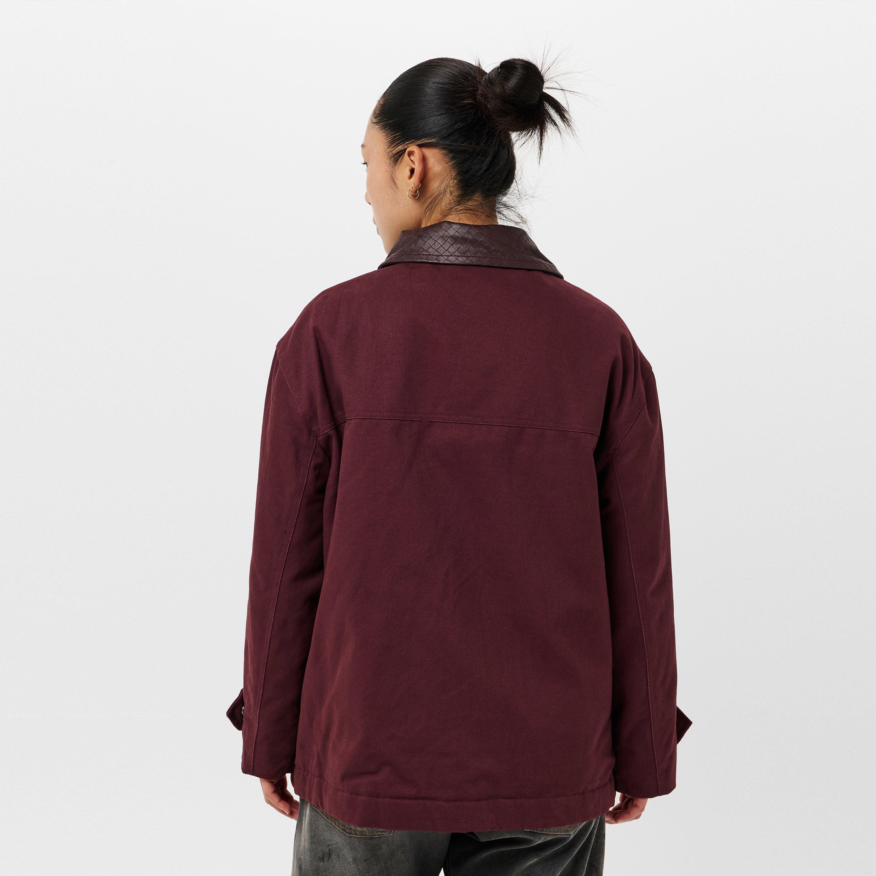 Burgundy - 4th and Reckless - Women's Sutton Structured Tailored Fit Barn Jacket - 4
