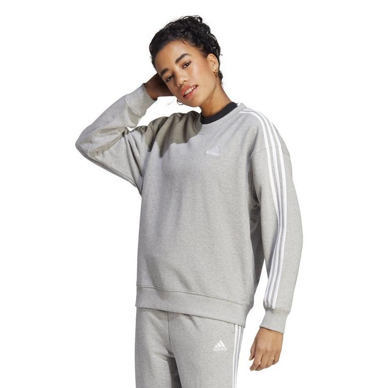 Gris moyen - adidas - Essentials Studio Lounge 3-Stripes Sweatshirt Wome - 2
