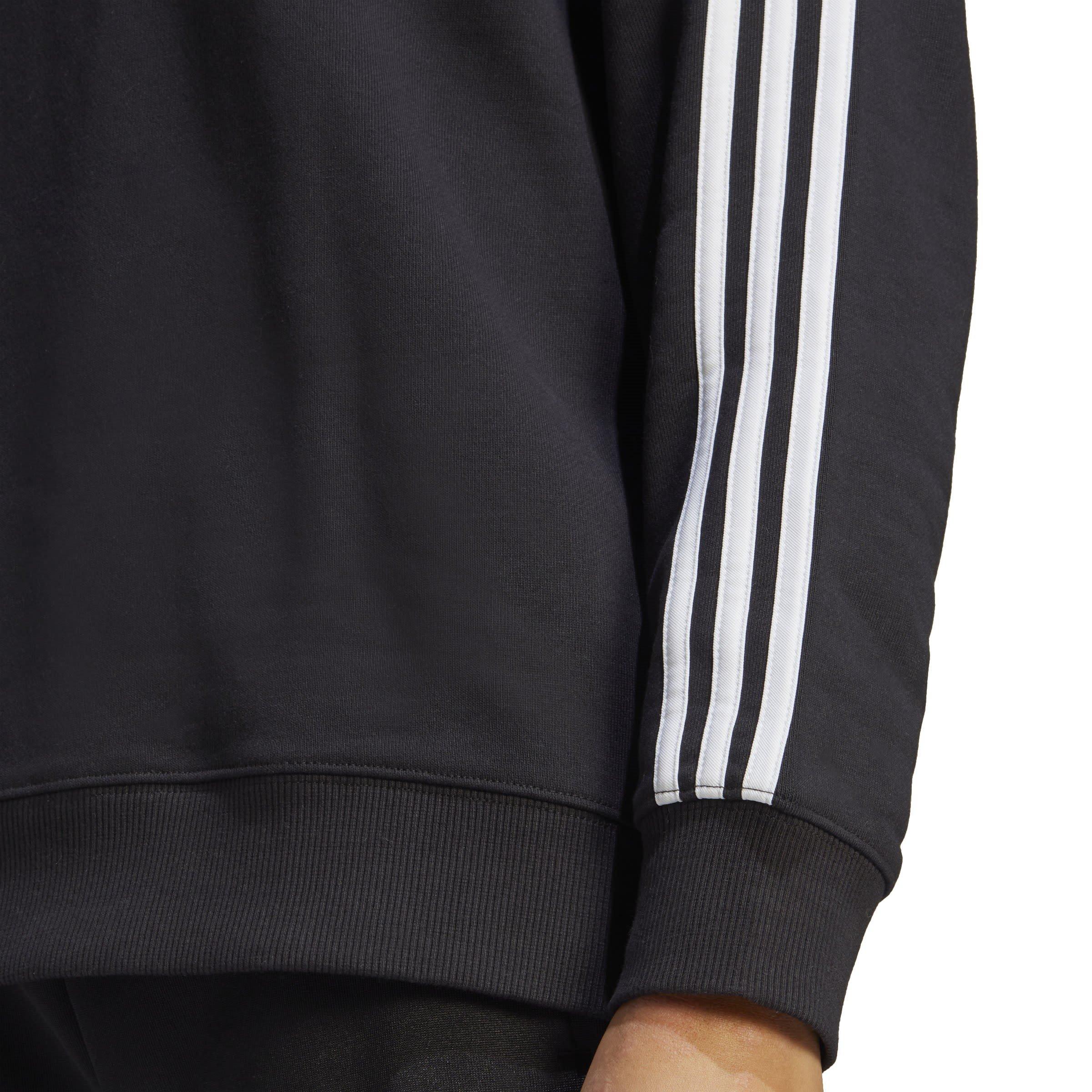 Black/White - adidas - Essentials Studio Lounge 3-Stripes Sweatshirt Womens - 6