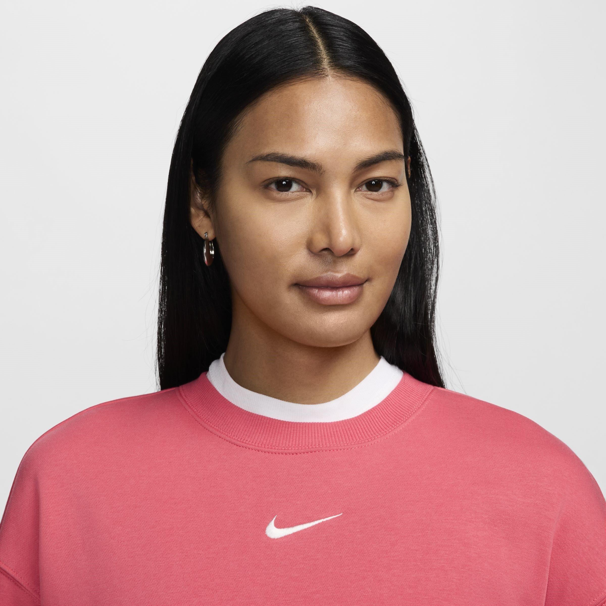 ASTER PINK/SAIL - Nike - Sportswear Phoenix Fleece Women's Oversized Crewneck Sweatshirt - 3
