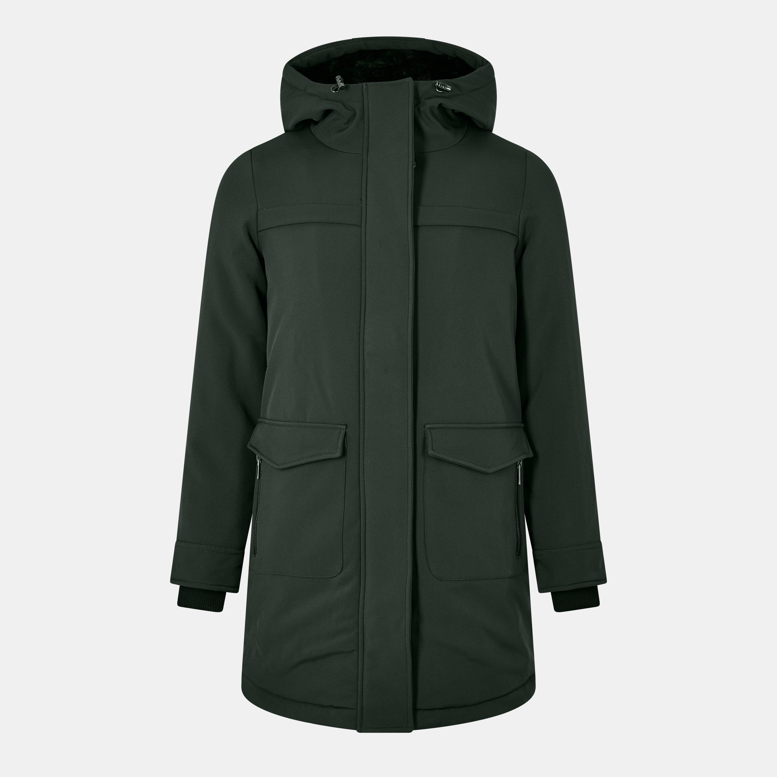 Only Women's Hooded Long Weather-Resistant Parka - Peat - 10 (S)