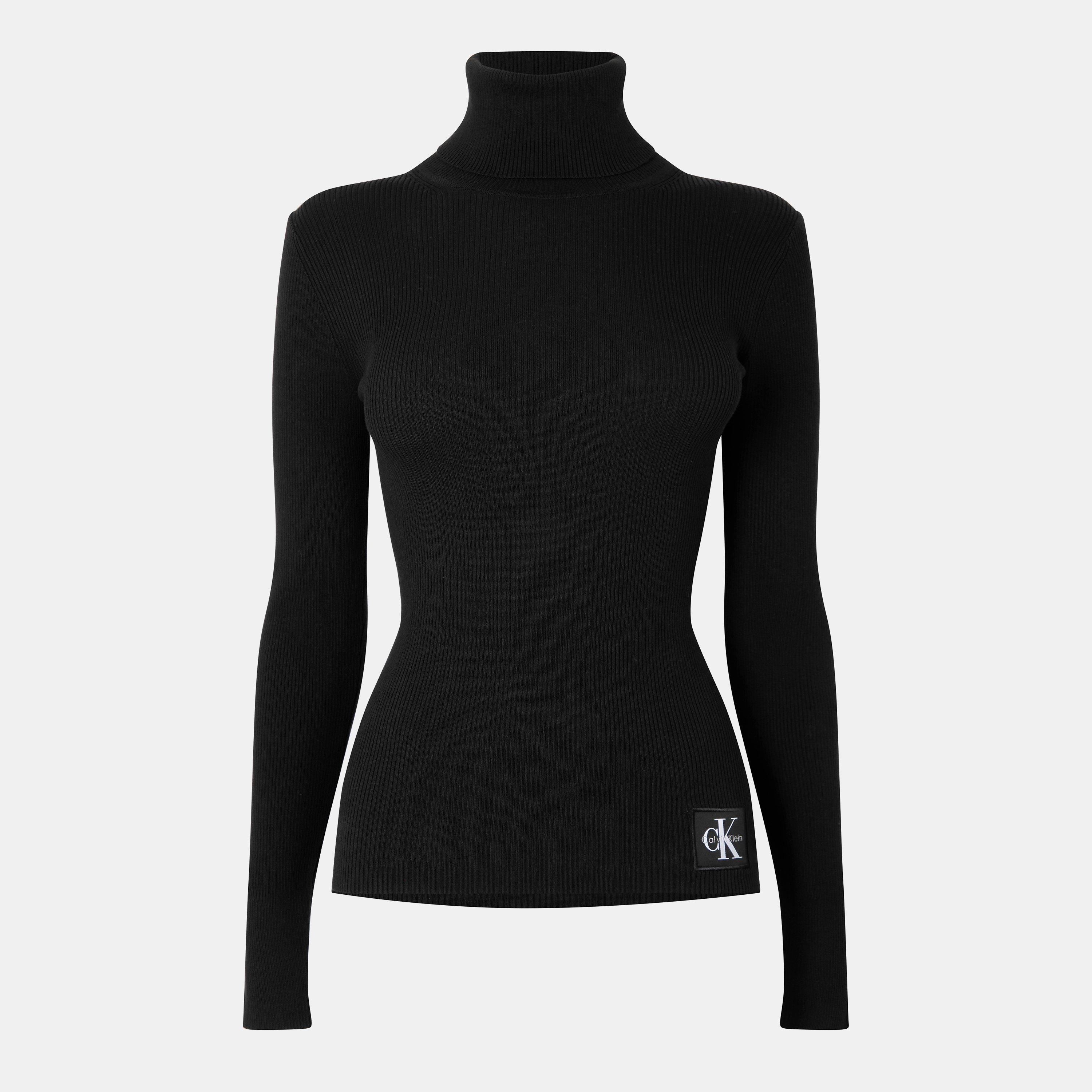 Zwart - Calvin Klein Jeans - Women's Roll Neck Knitted Top - 1