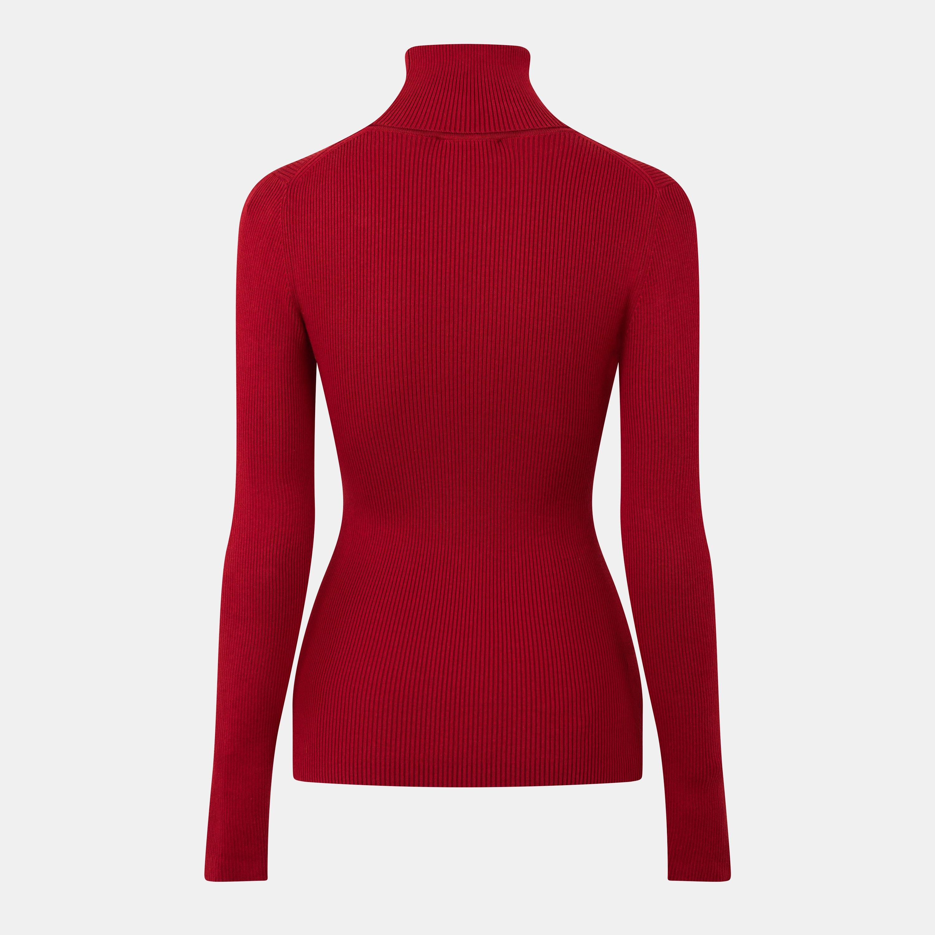 Winery - Calvin Klein Jeans - Women's Roll Neck Knitted Top - 2