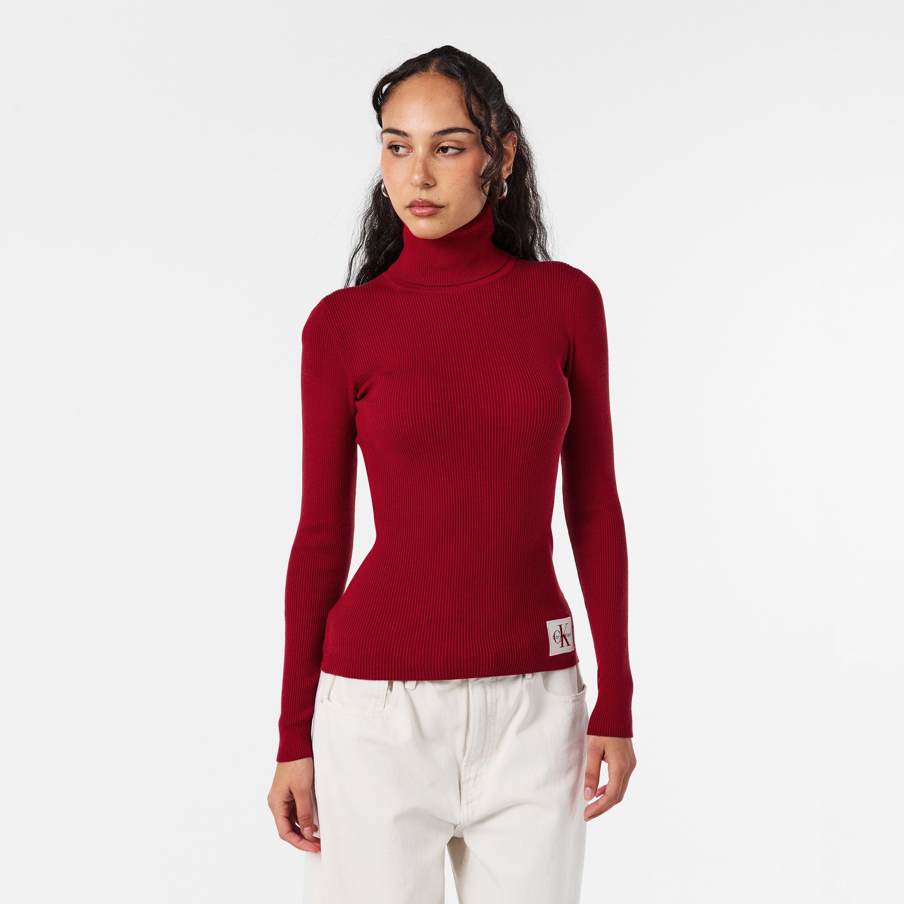 Winery - Calvin Klein Jeans - Women's Roll Neck Knitted Top - 3
