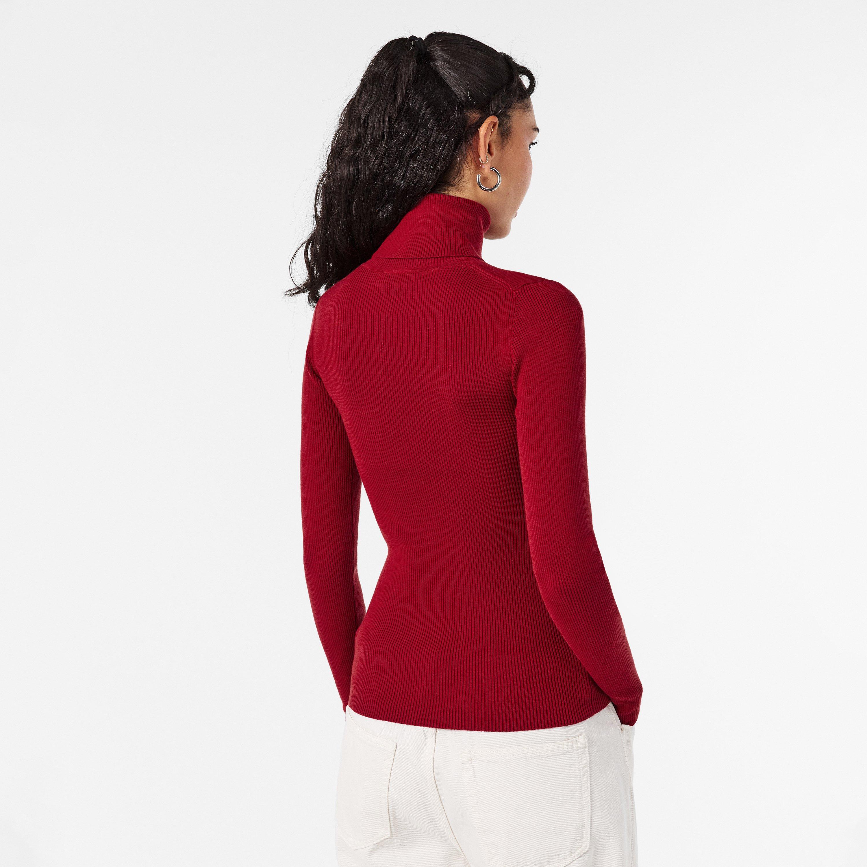 Winery - Calvin Klein Jeans - Women's Roll Neck Knitted Top - 4