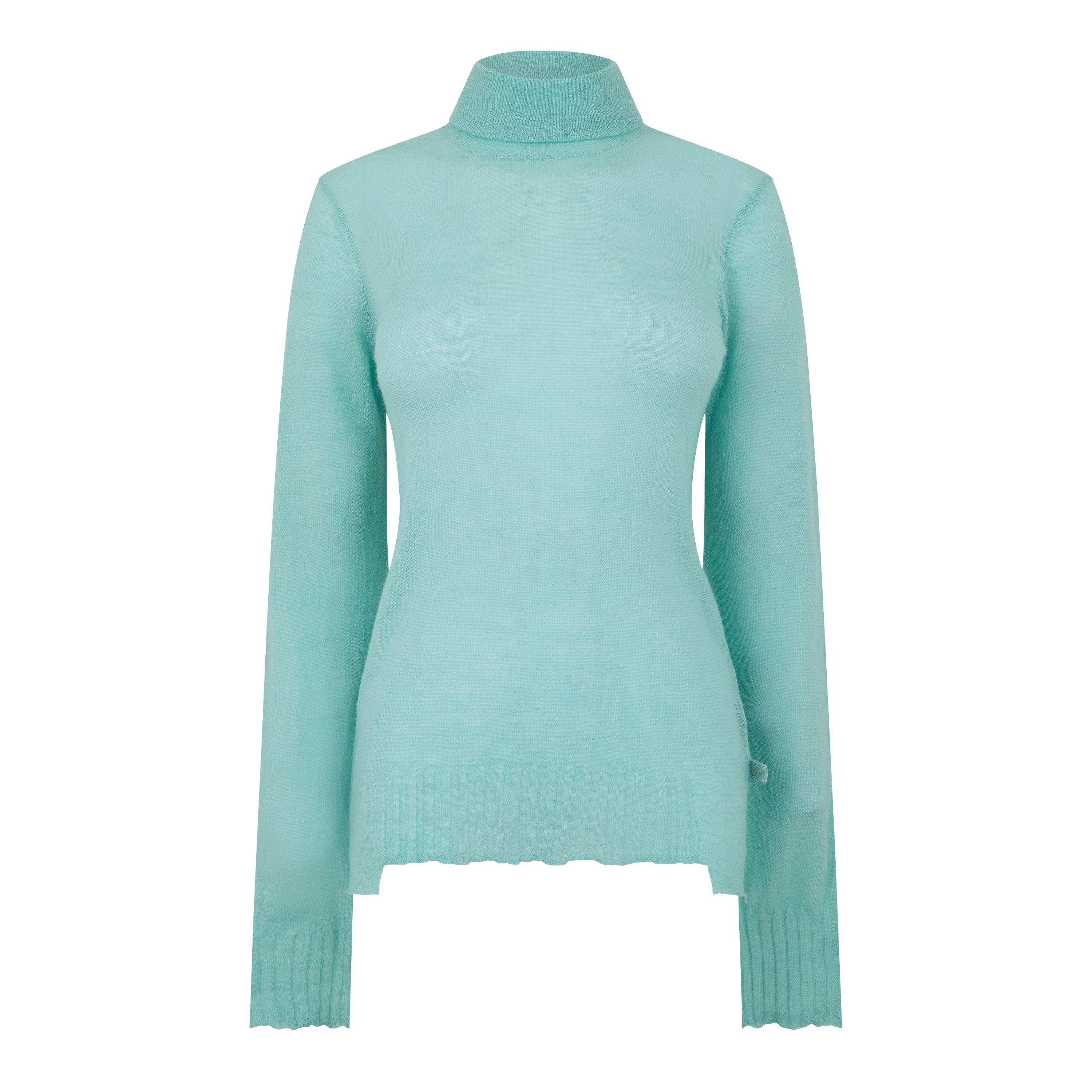 Bottega Veneta Women's Crew Neck Knitwear Sweatshirt - Mint - Size 4 (36)