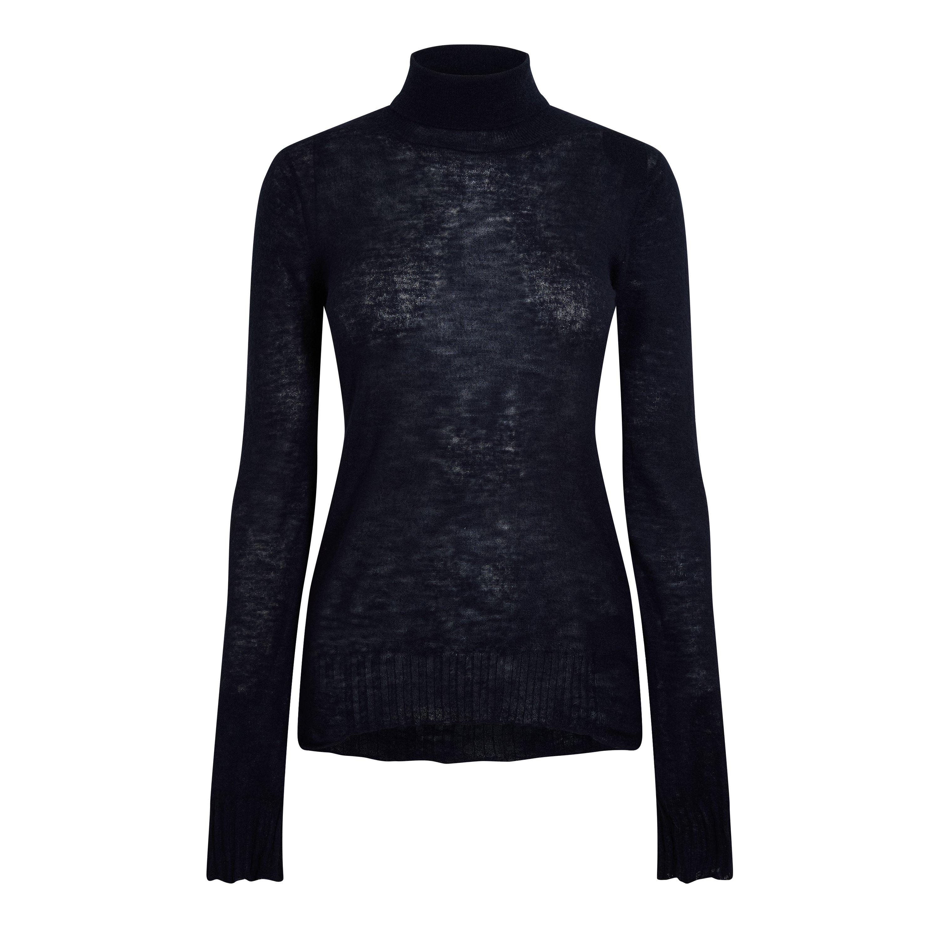 Bottega Veneta Women's Crew Neck Knitwear Sweatshirt - Midnight Blue - Size 6 (38)