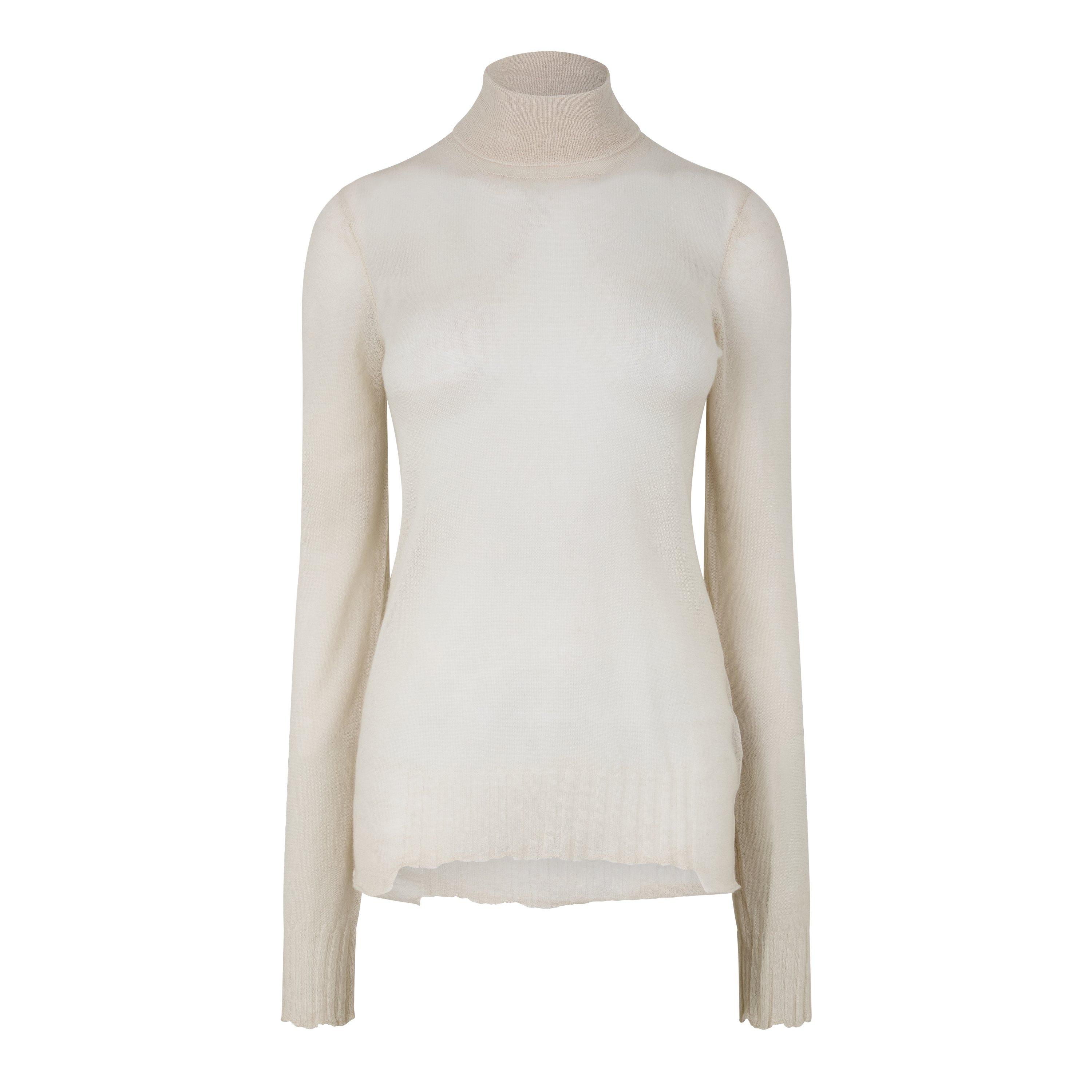Bottega Veneta Women's Crew Neck Knitwear Sweatshirt - Toile - Size 14 (46)