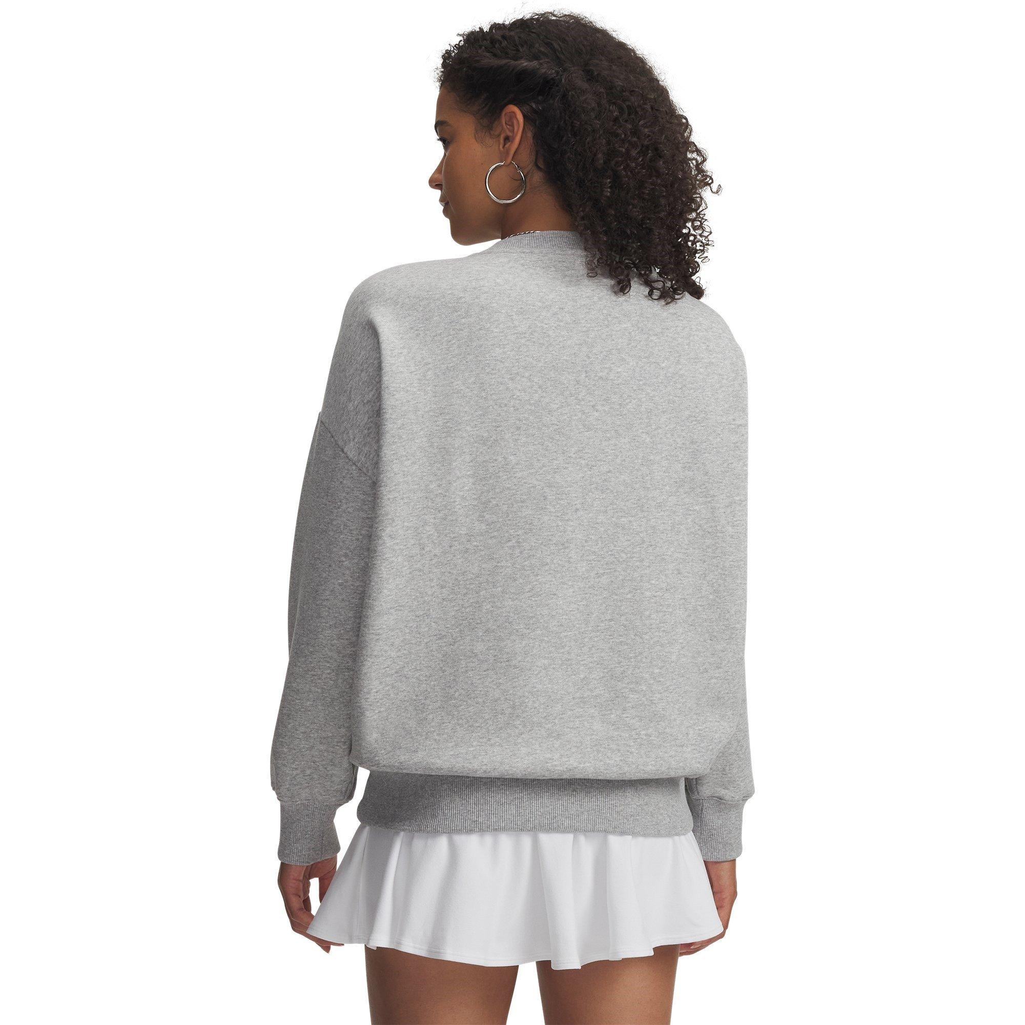 Mod Gray/White - Under Armour - Women's Rival Fleece Crew Sweatshirt - 2