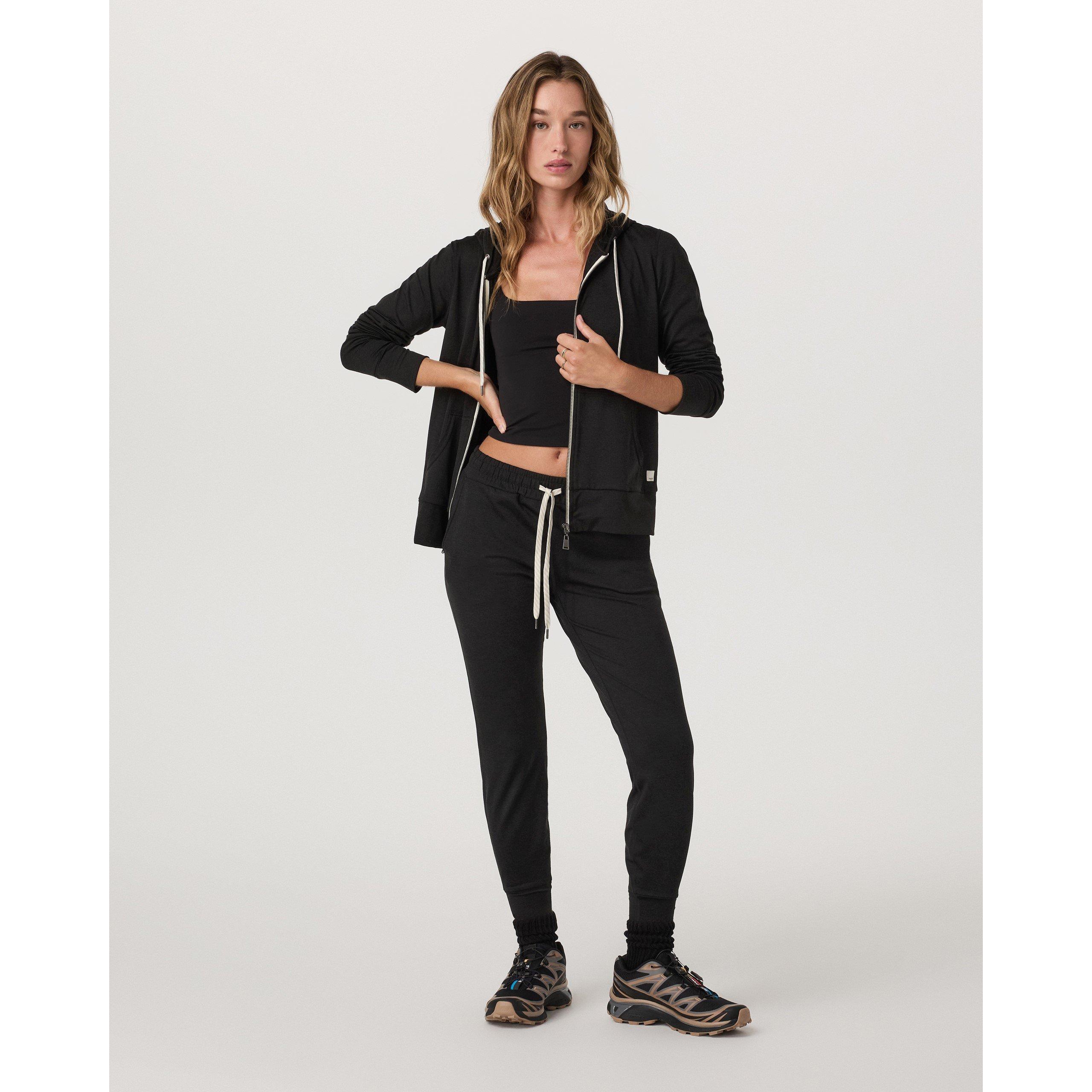 Black Heather - Vuori - Women's Halo Moisture Wicking Relaxed Fit Hoodie - 5