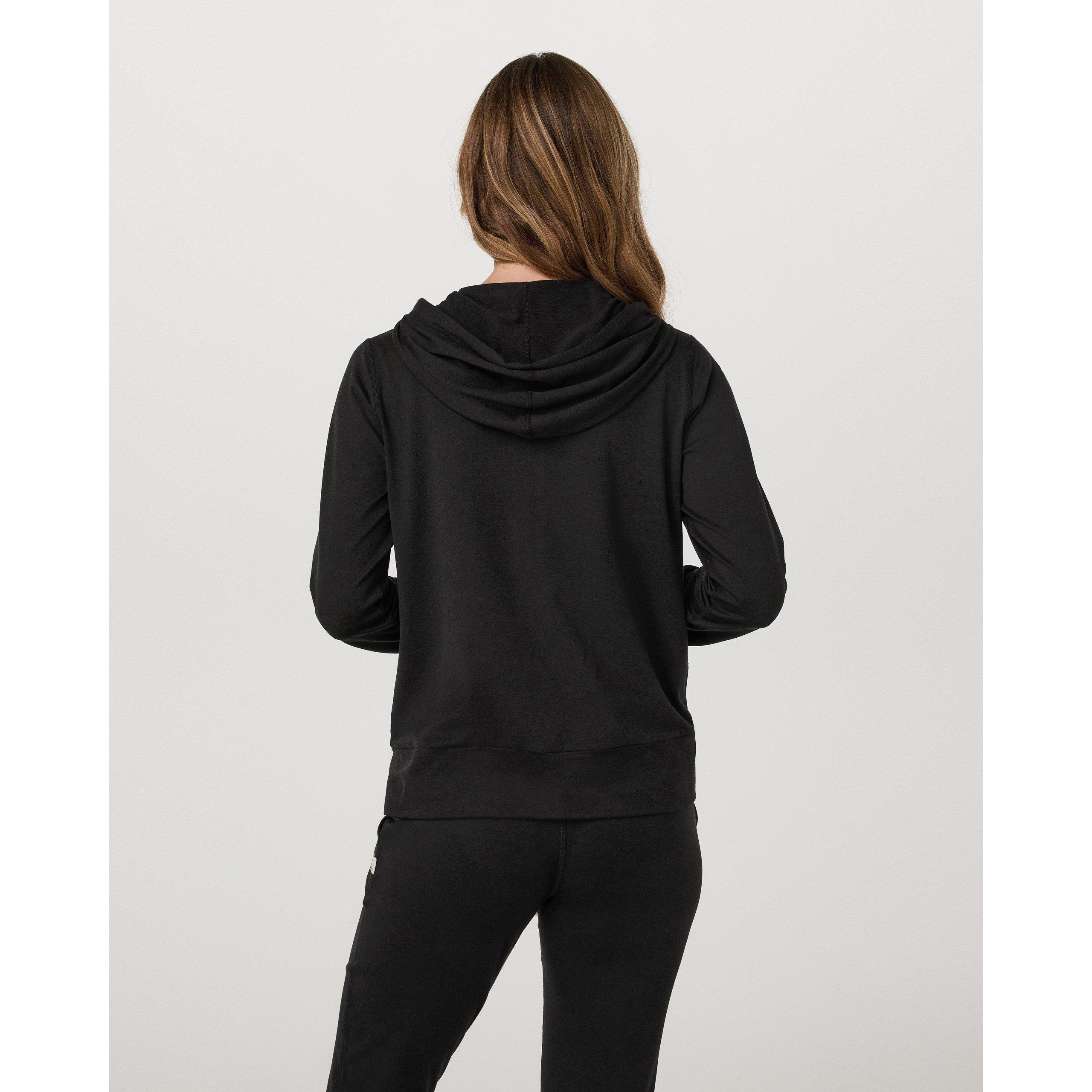 Black Heather - Vuori - Women's Halo Moisture Wicking Relaxed Fit Hoodie - 6