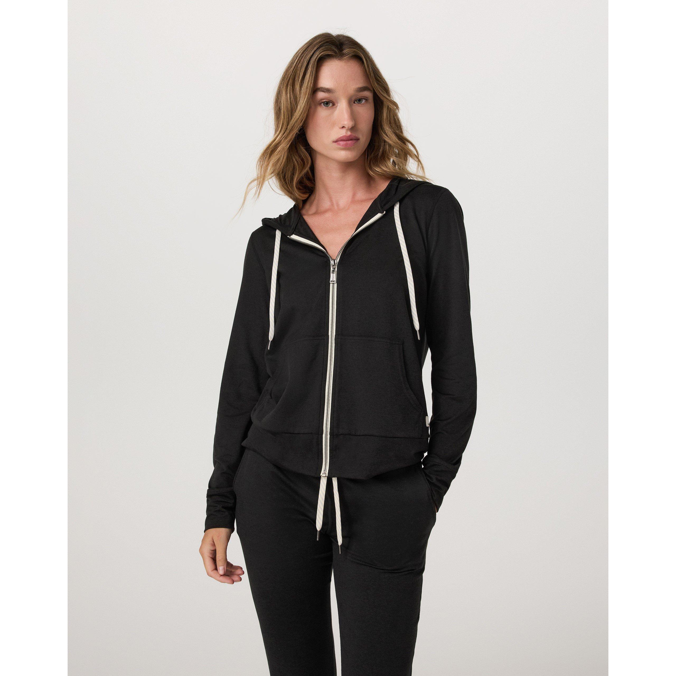 Black Heather - Vuori - Women's Halo Moisture Wicking Relaxed Fit Hoodie - 10