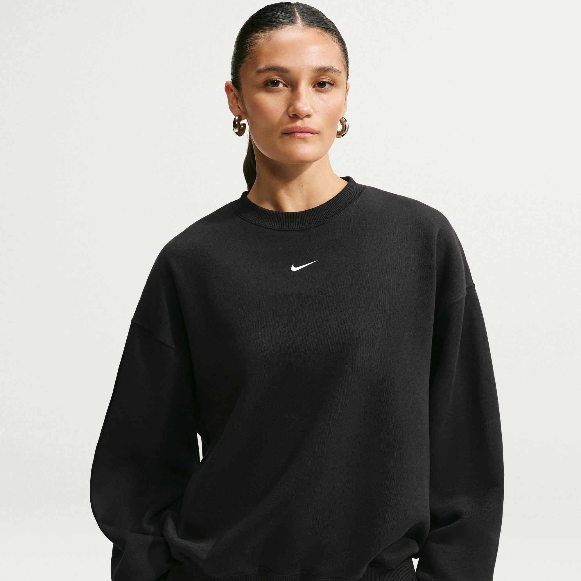 Black - Nike - Sportswear Phoenix Fleece Women's Over-Oversized Crewneck Sweatshirt - 1