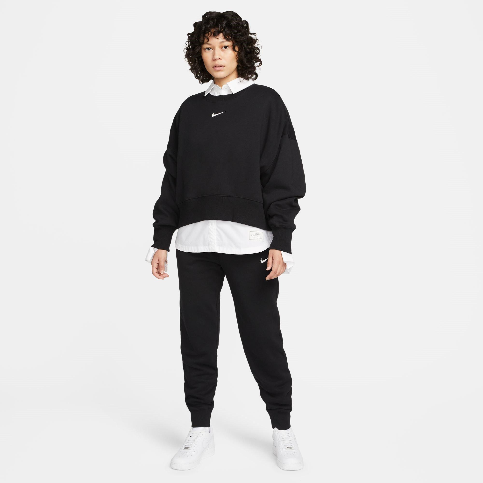 Negro - Nike - Sportswear Phoenix Fleece Women's Over-Oversized Crewneck Sweatshirt - 4