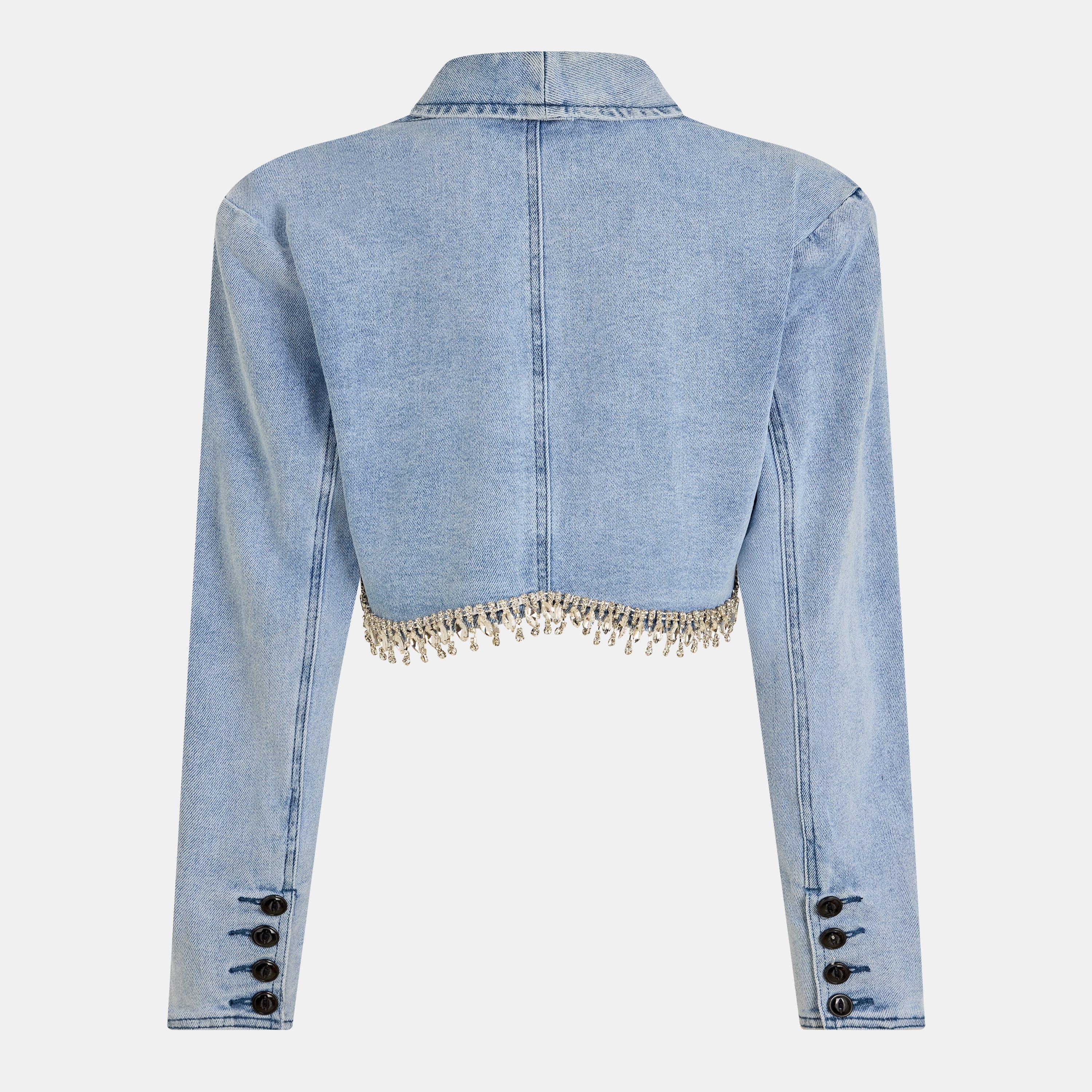 Blue - AmyLynn - 's Structured Denim Jacket - 2