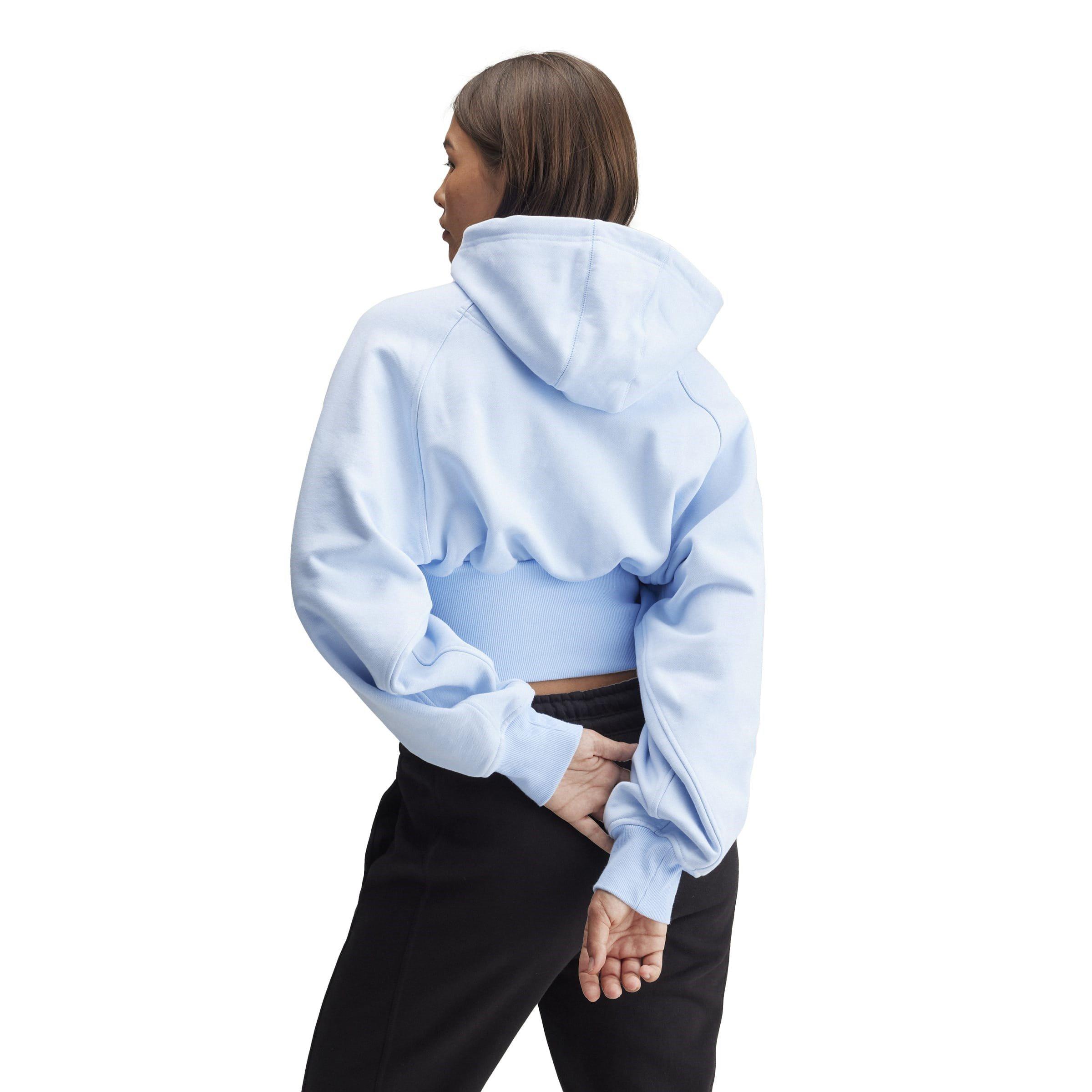 glow blue - adidas by Stella McCartney - Cropped Hoodie - 2