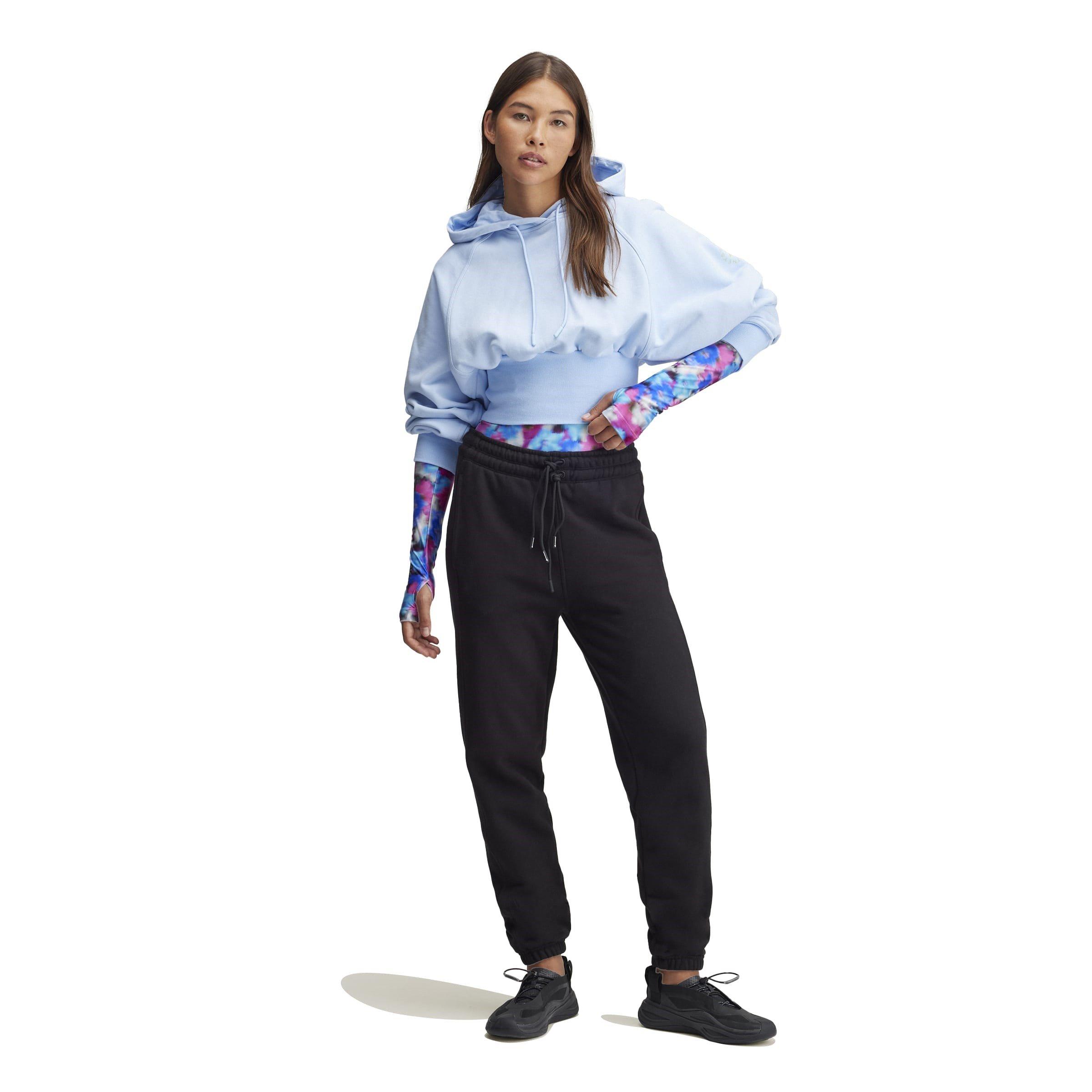 glow blue - adidas by Stella McCartney - Cropped Hoodie - 3