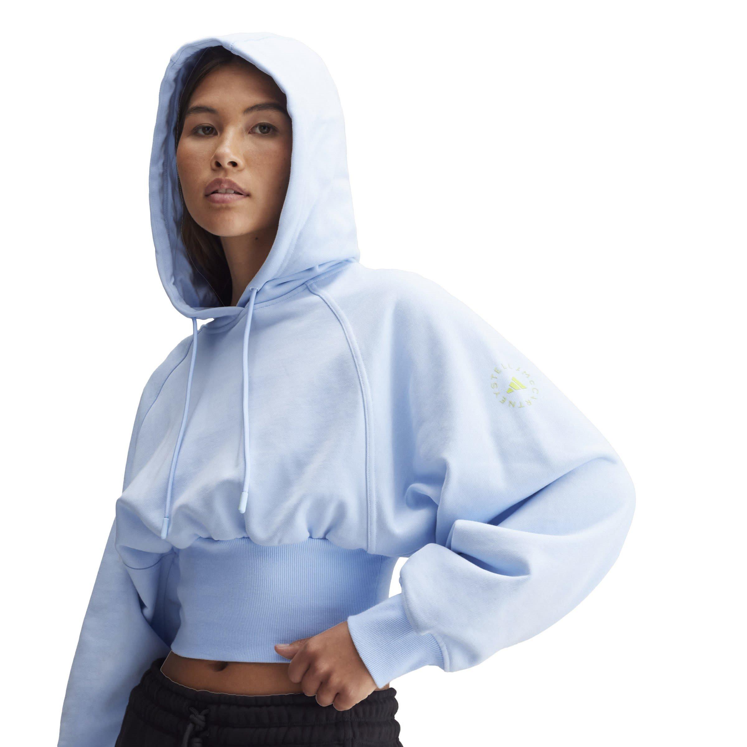 glow blue - adidas by Stella McCartney - Cropped Hoodie - 4