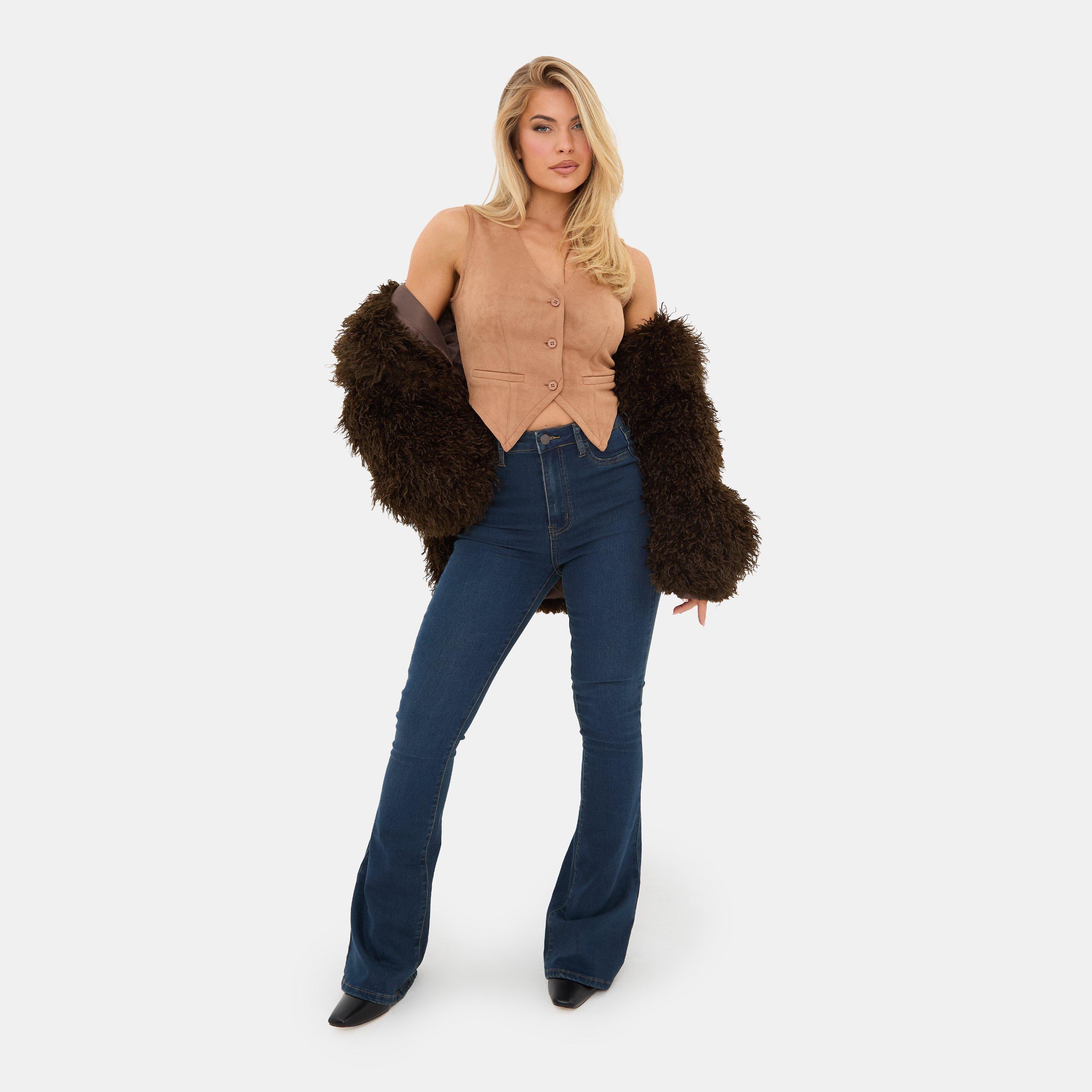 Brown - I Saw It First - Faux Suede Waistcoat - 4