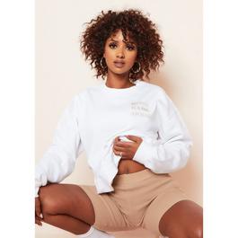 Missy Empire Boss Babe Mode Slogan Oversized Sweatshirt