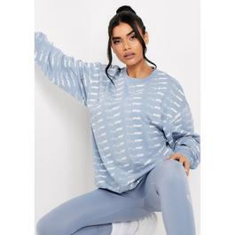 Missy Empire Sport Repeat Branded Print Oversized Sweatshirt
