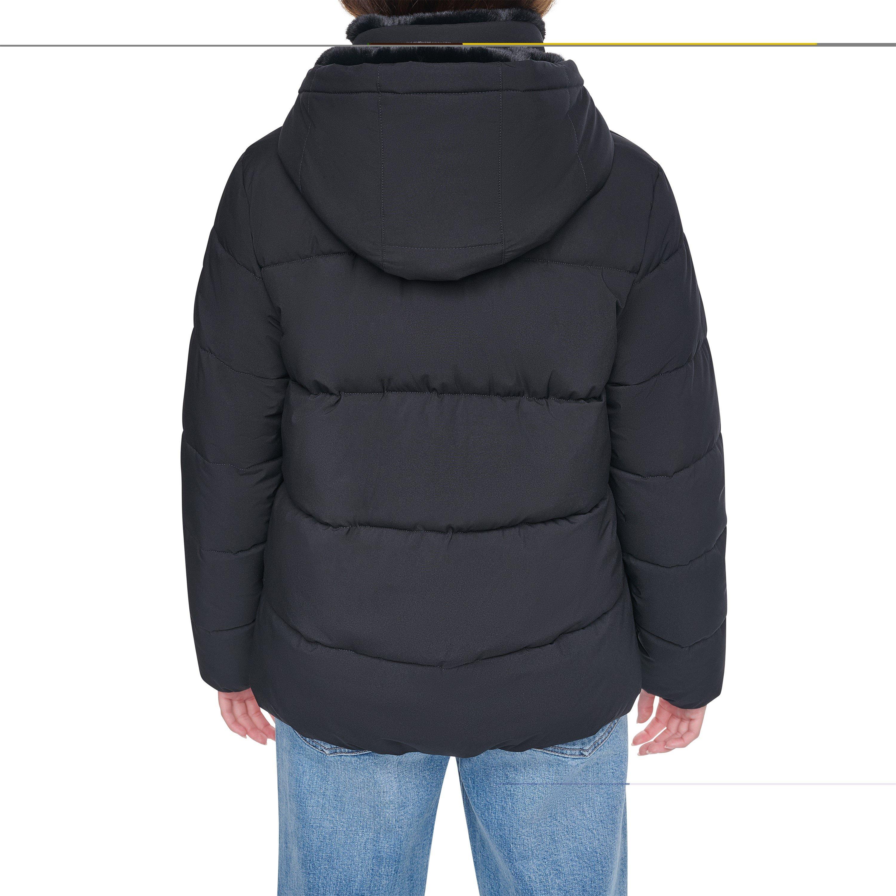 Black - DKNY - Women's Short Puffer Jacket - 3