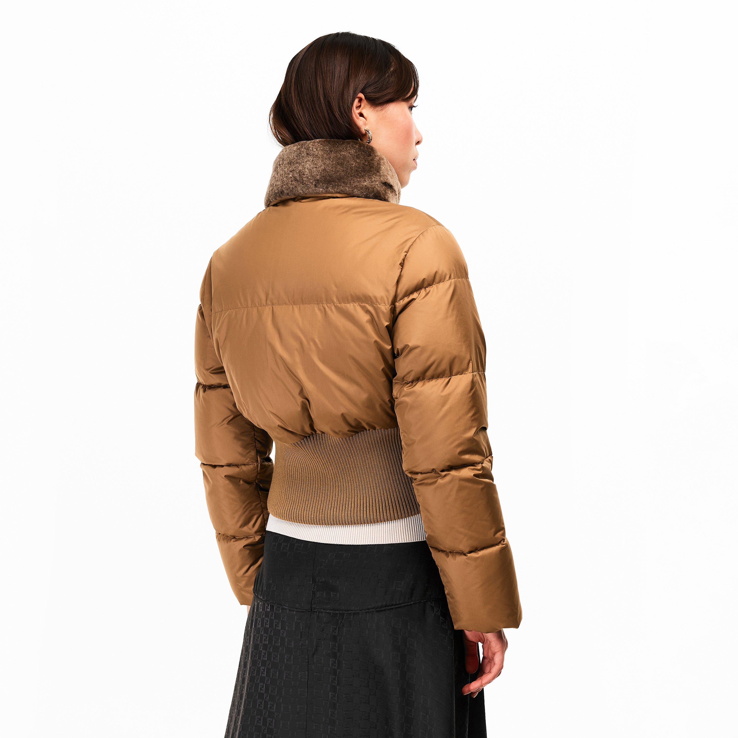 Camel - Fendi - Women's Quilted Insulated Short Puffer Jacket - 4