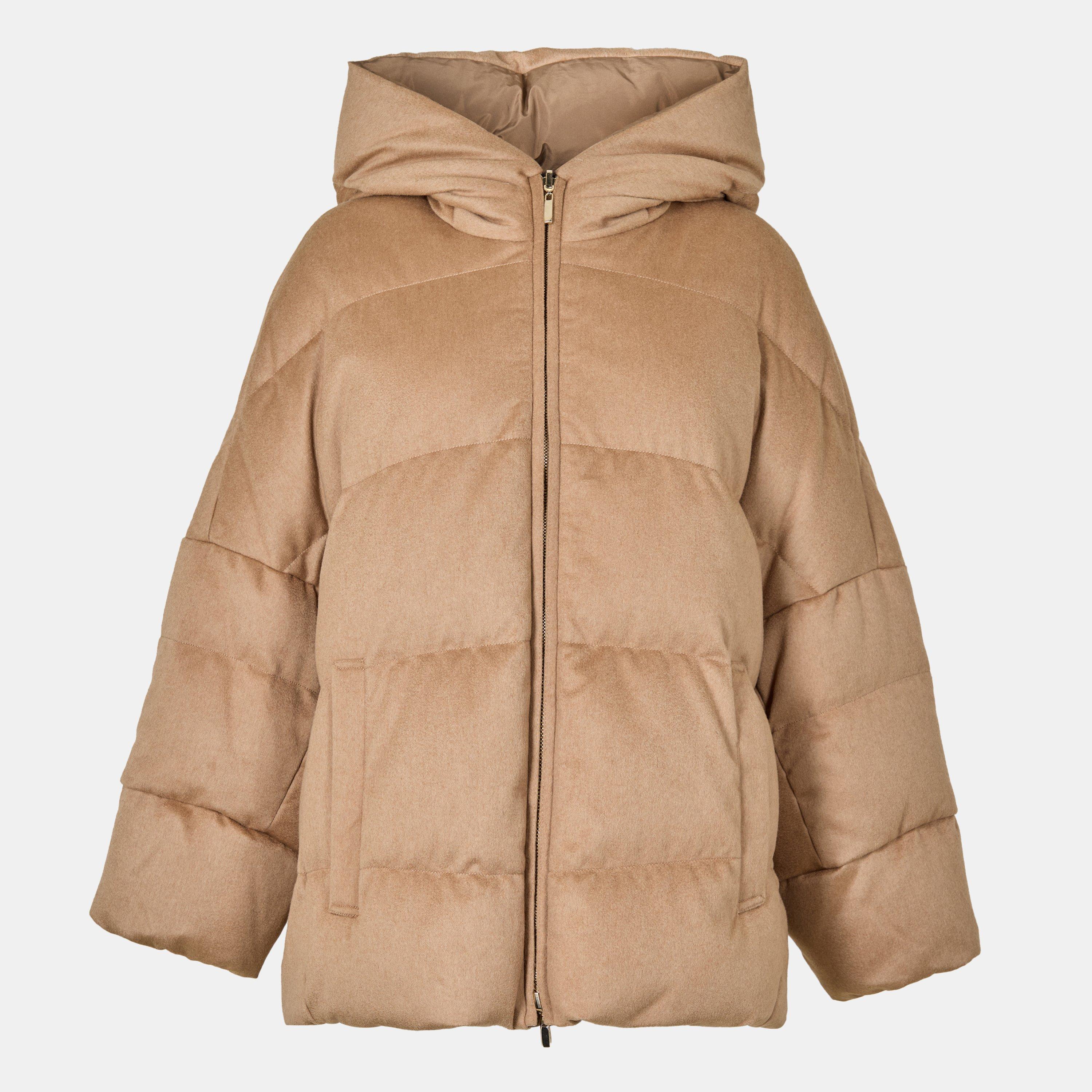 Camel - Max Mara - Women's Desiderio Short Quilted Down Puffer Jacket - 1