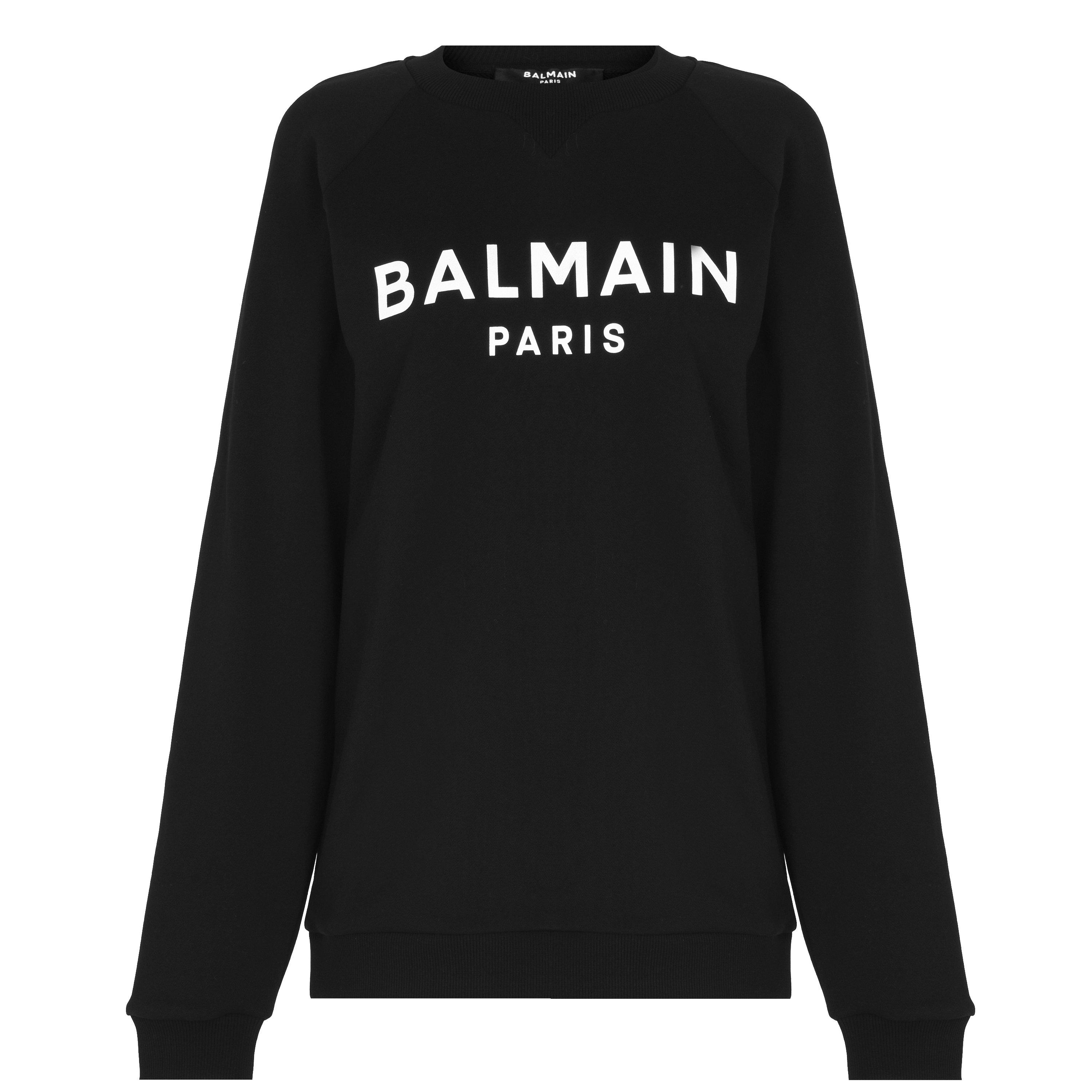 Balmain Paris Logo Sweatshirt - Noir/Blanc EAB - Size 6 (2XS)