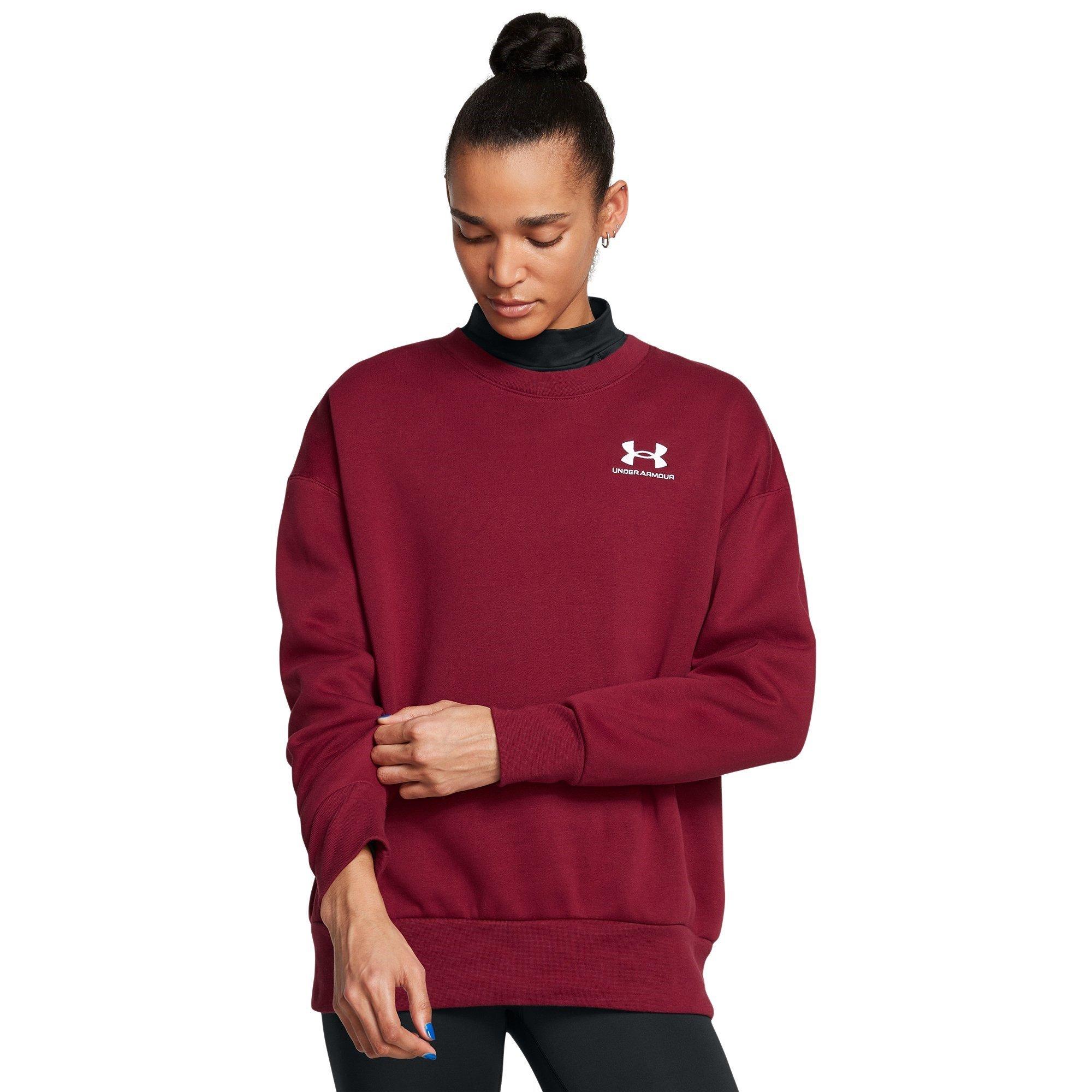 Red - Under Armour - Essential Fleece Crew Sweatshirt - 3